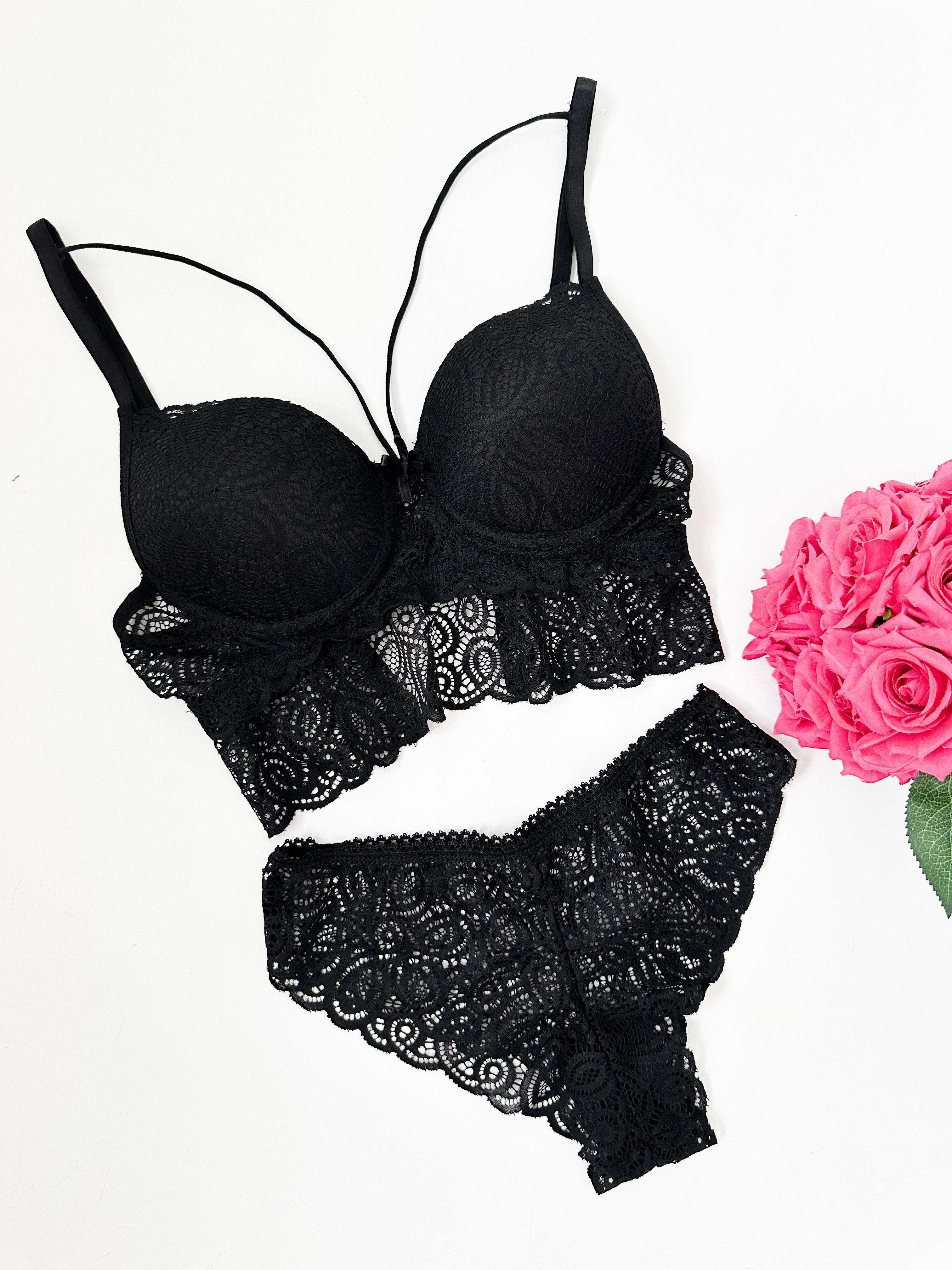 ARIANA PUSH UP DOLGULU İÇ ÇAMAŞIRI TAKIM SİYAH