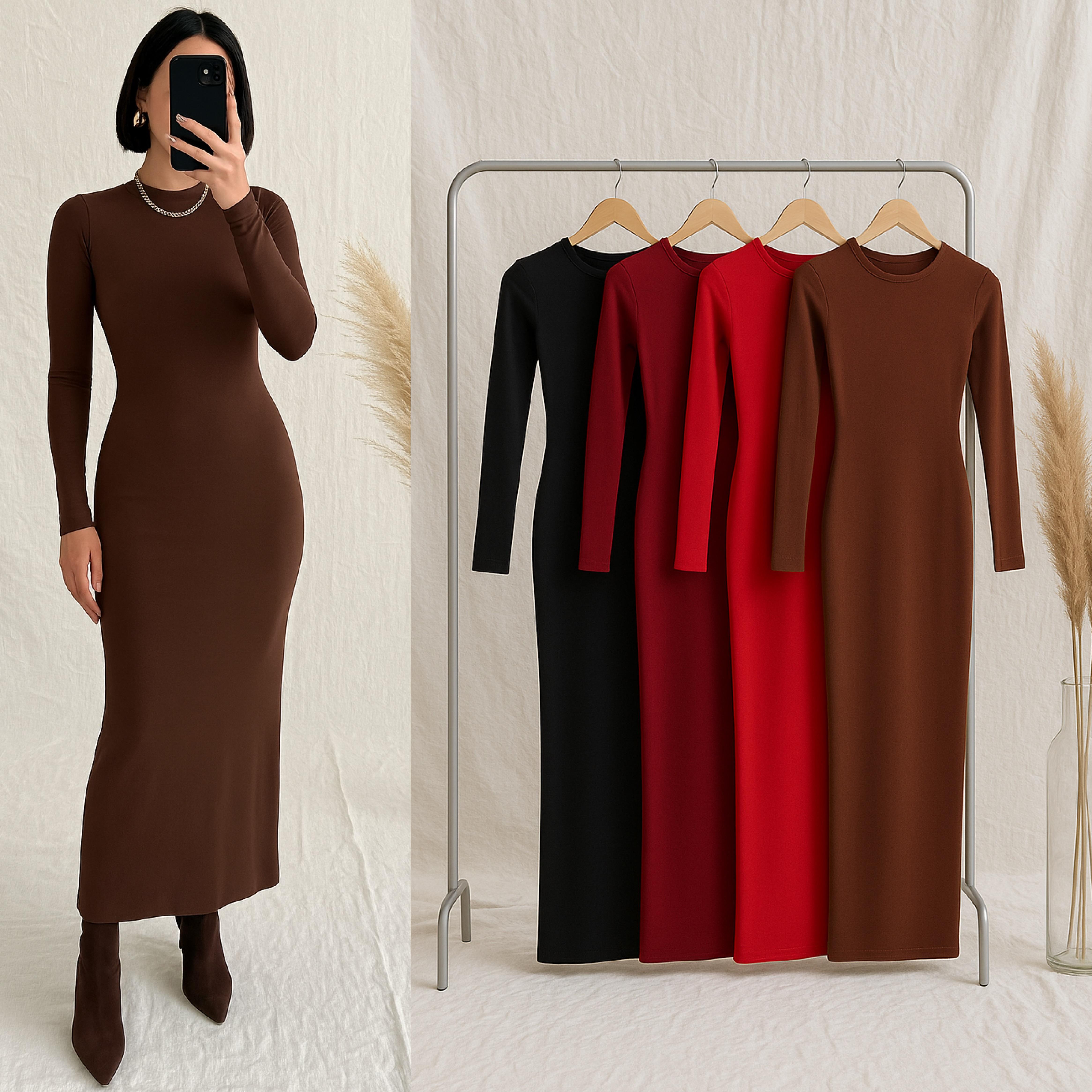 BALIEA MAXI BİSİKLET YAKA ELBİSE