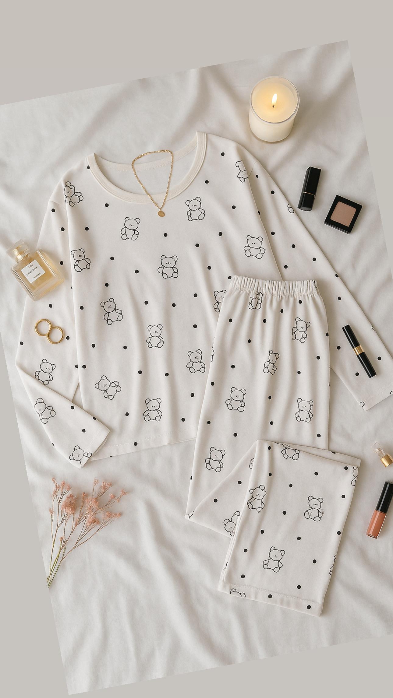 BEARY PAMUKLU PİJAMA TAKIMI