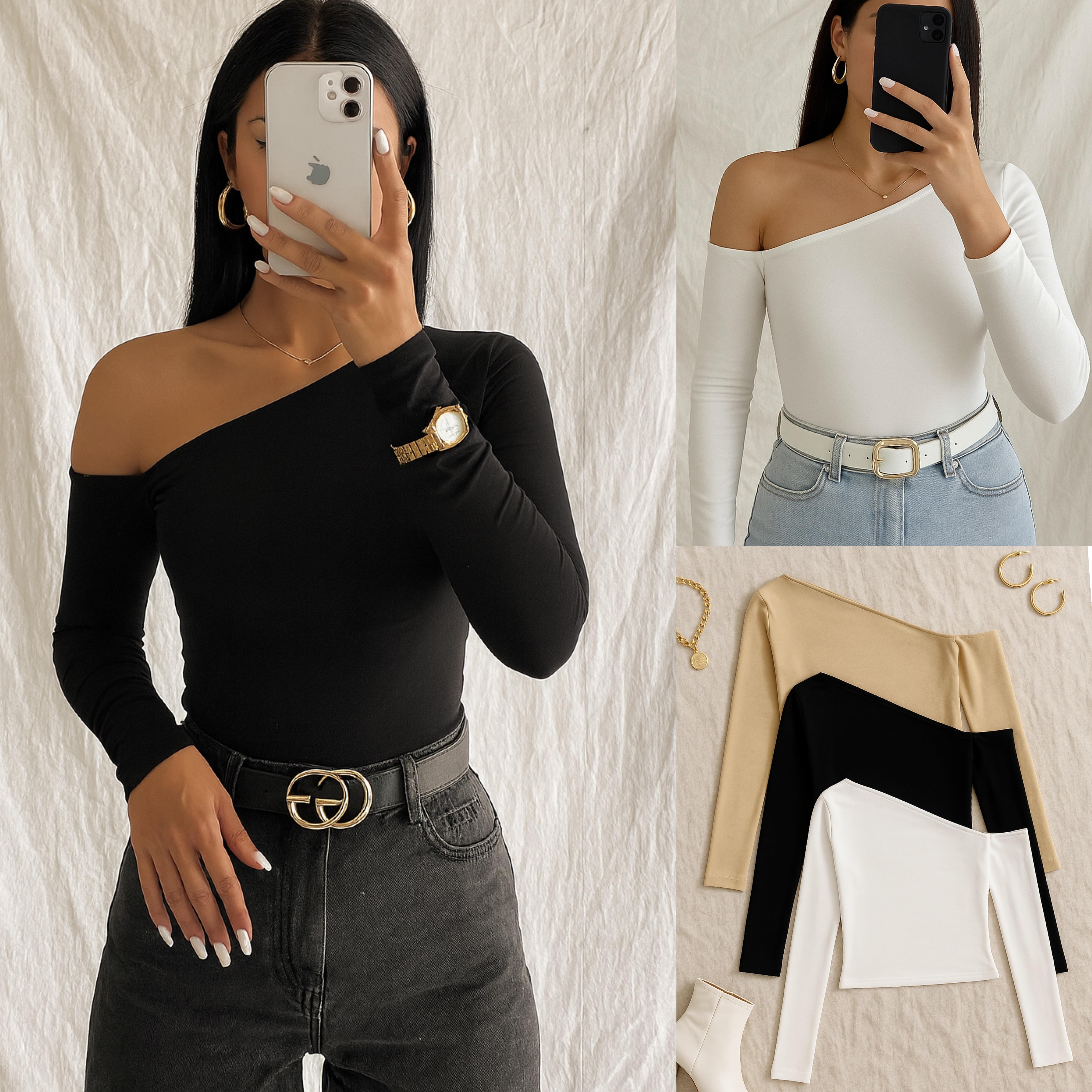 BLURY SANDY ASİMETRİK BLUZ