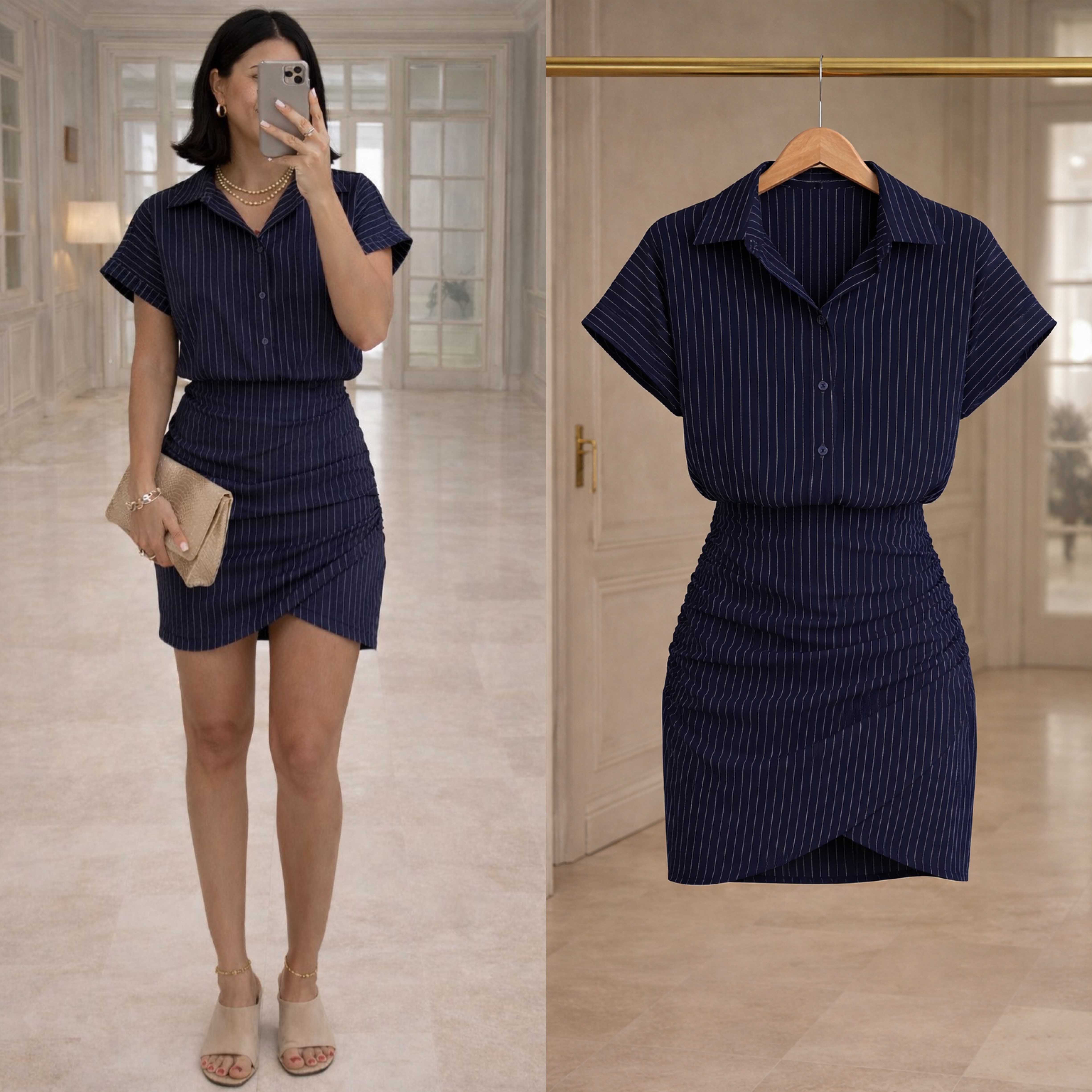 BOLY GÖMLEK DETAY ELBİSE