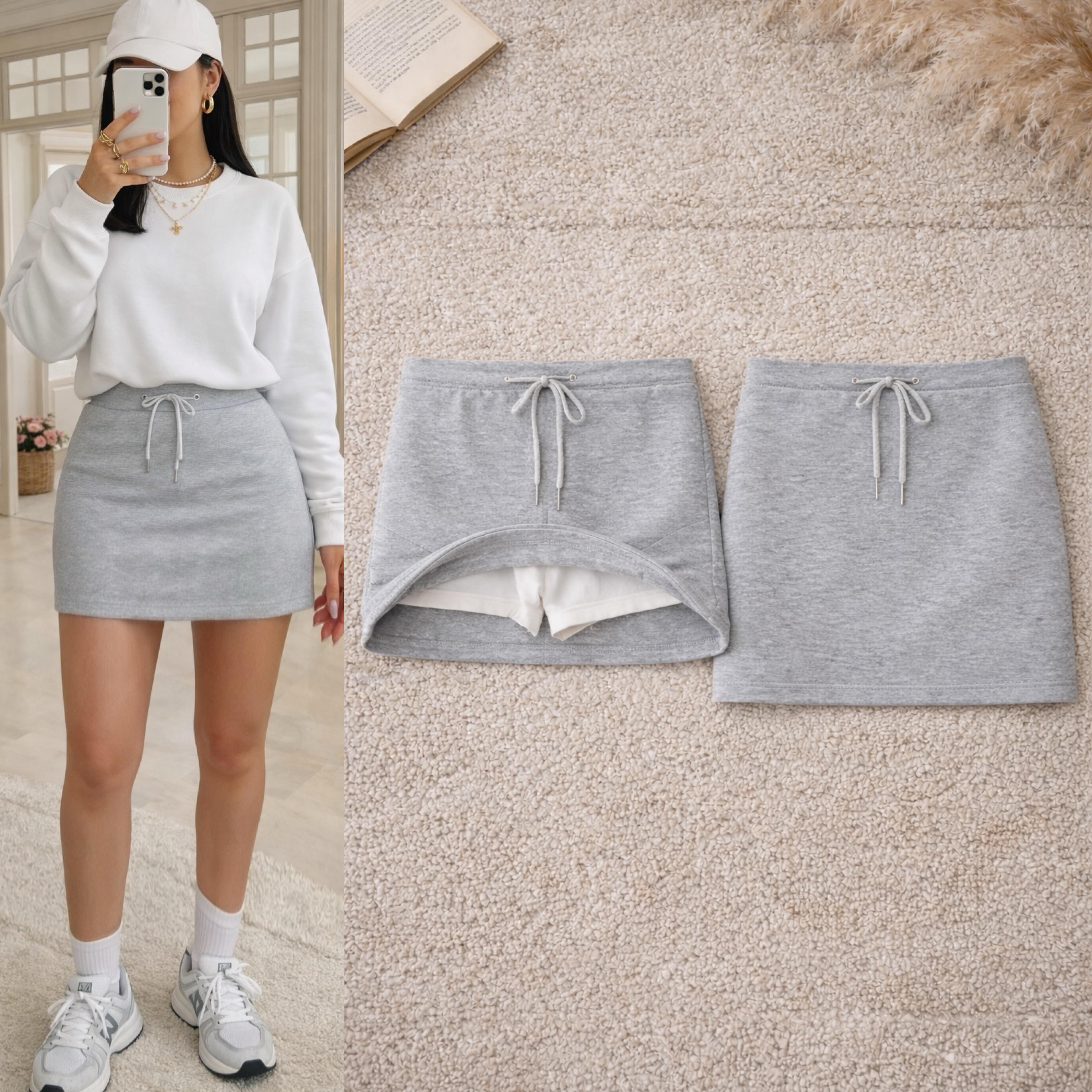 BRENDA İÇİ ŞORTLU MİNİ ETEK