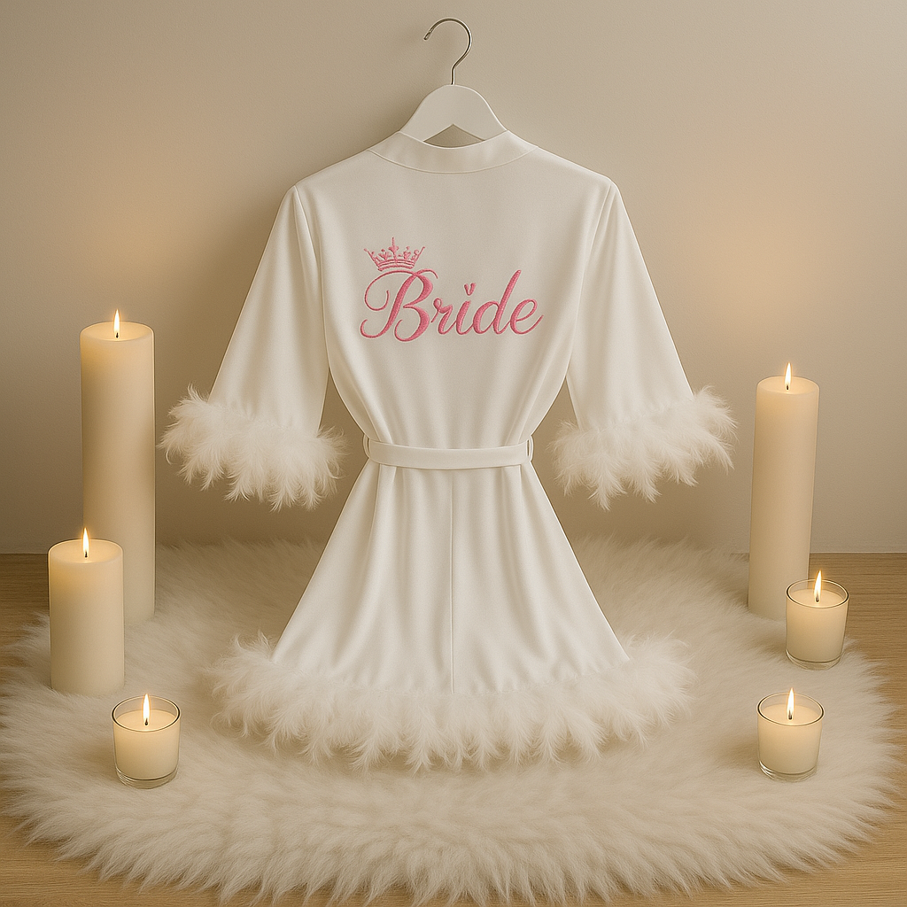 BRIDE ÖZEL TASARIM SATEN GECELİK PINK