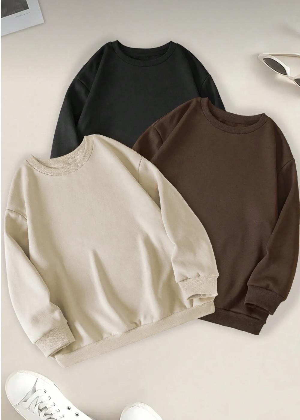 BSK OVERSIZE İÇİ ŞARDONLU SWEATSHIRT