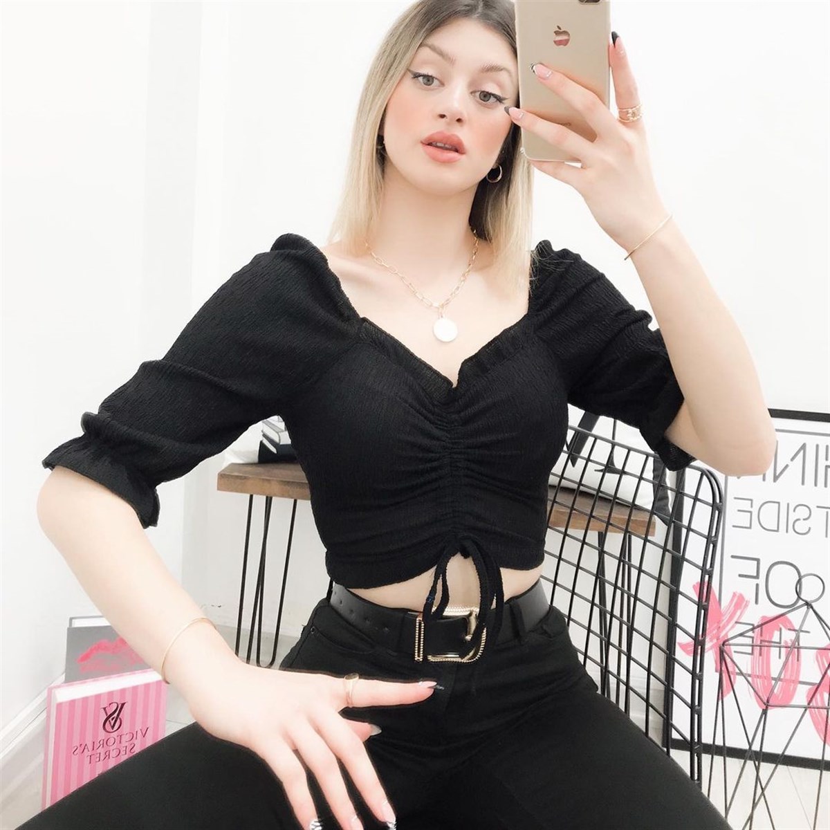 BSK ŞİLE BÜZGÜLÜ BLUZ