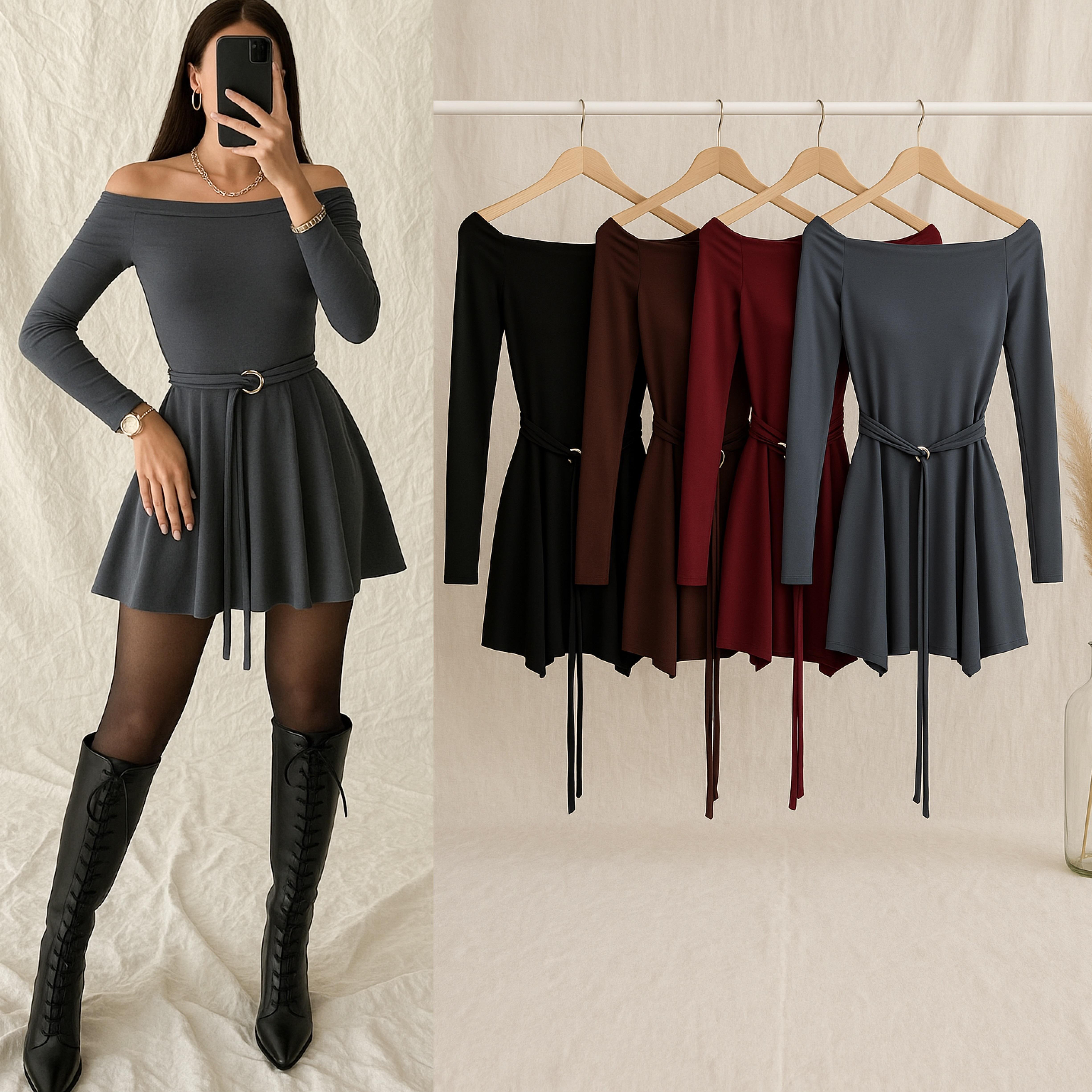 CHLIA KEMERLİ AKSESUARLI ELBİSE