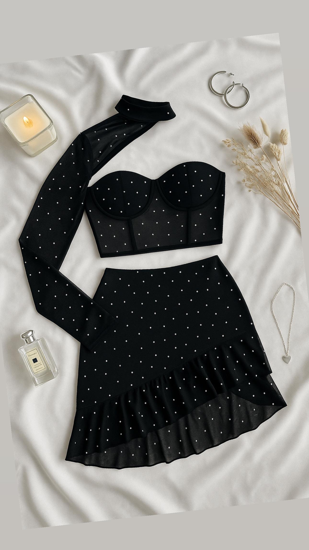 CHLOEY PUSH UP BUSTİYER ETEK BOLERO SET