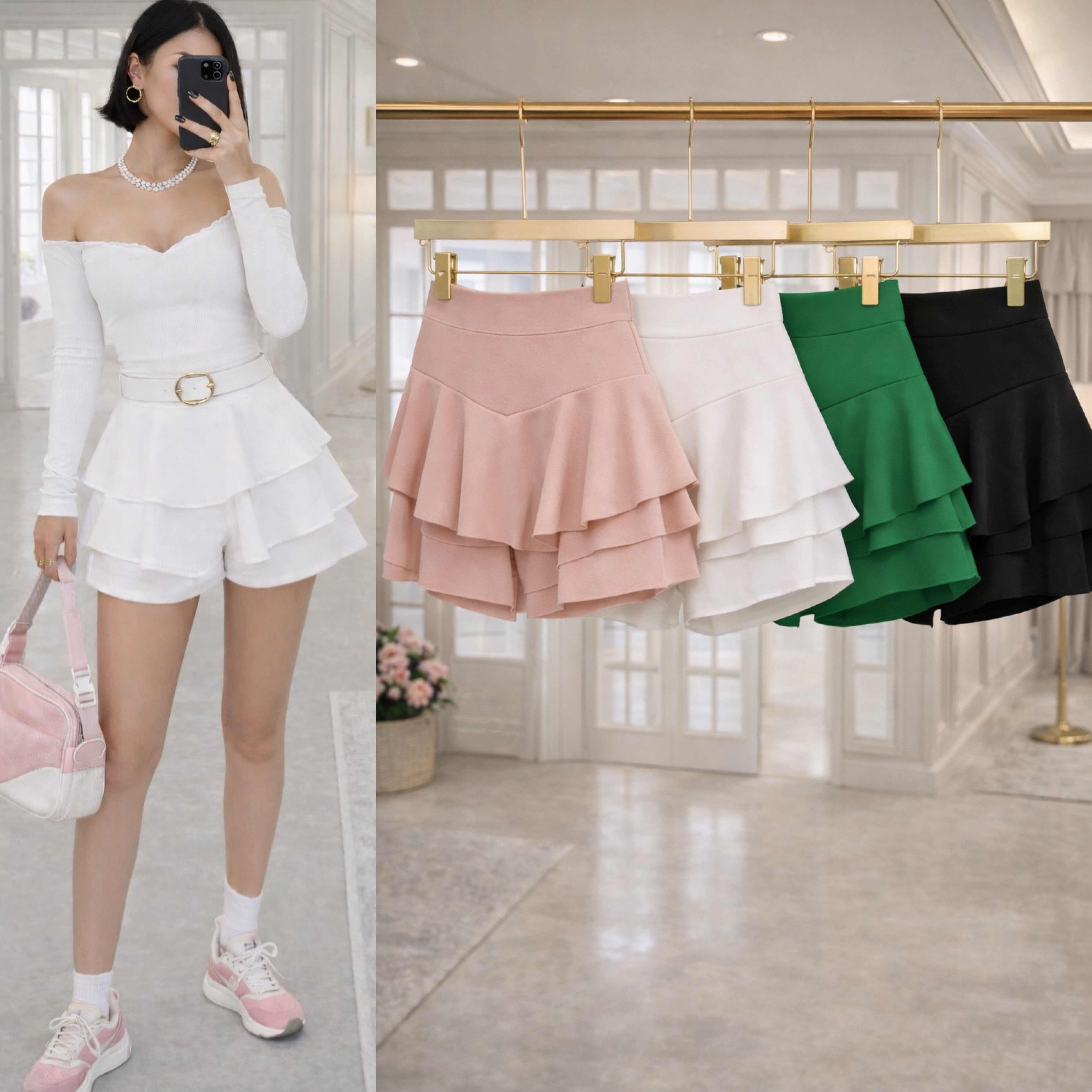 CHRY FIRFIRLI MİNİ ŞORT ETEK