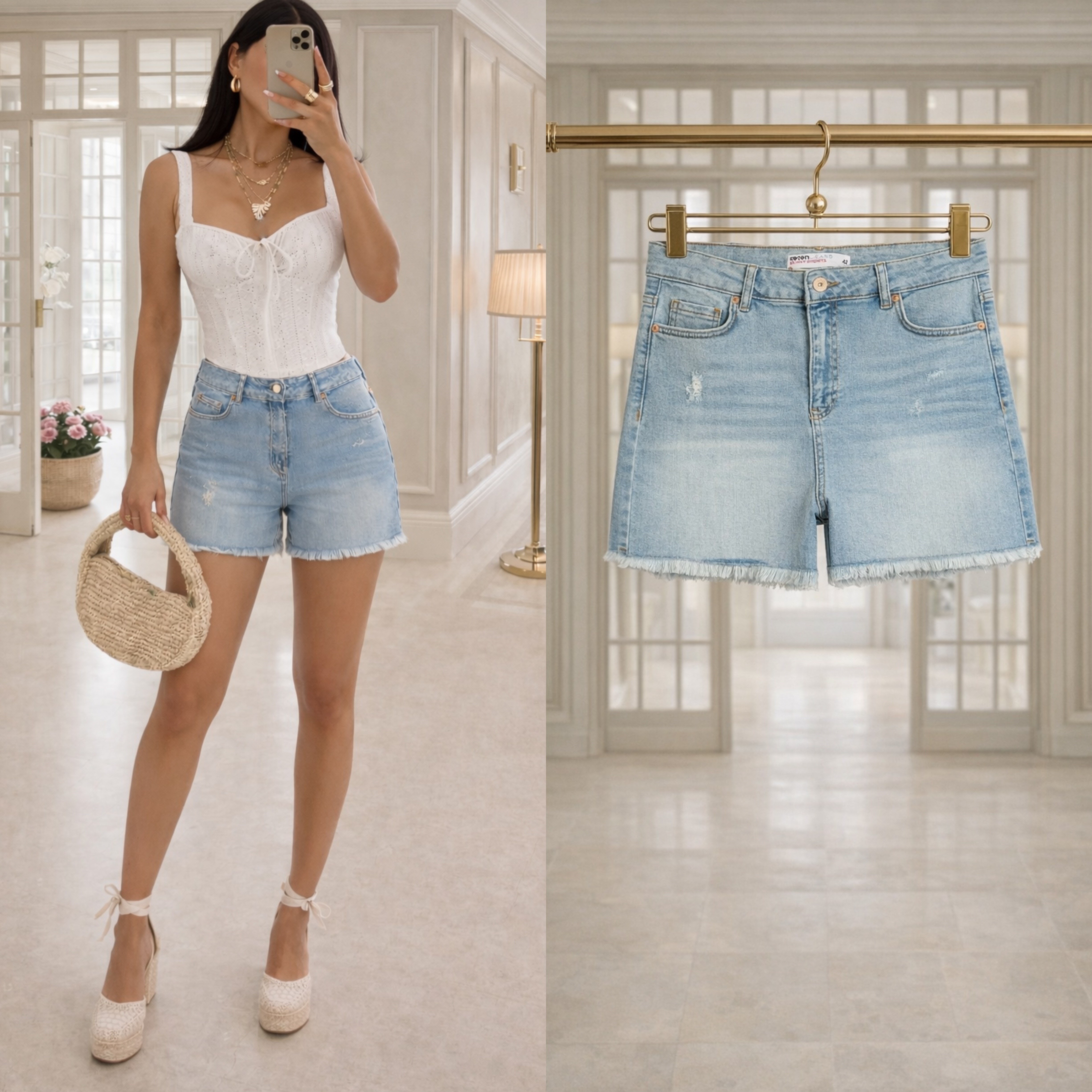 DLY YÜKSEK BEL JEAN ŞORT