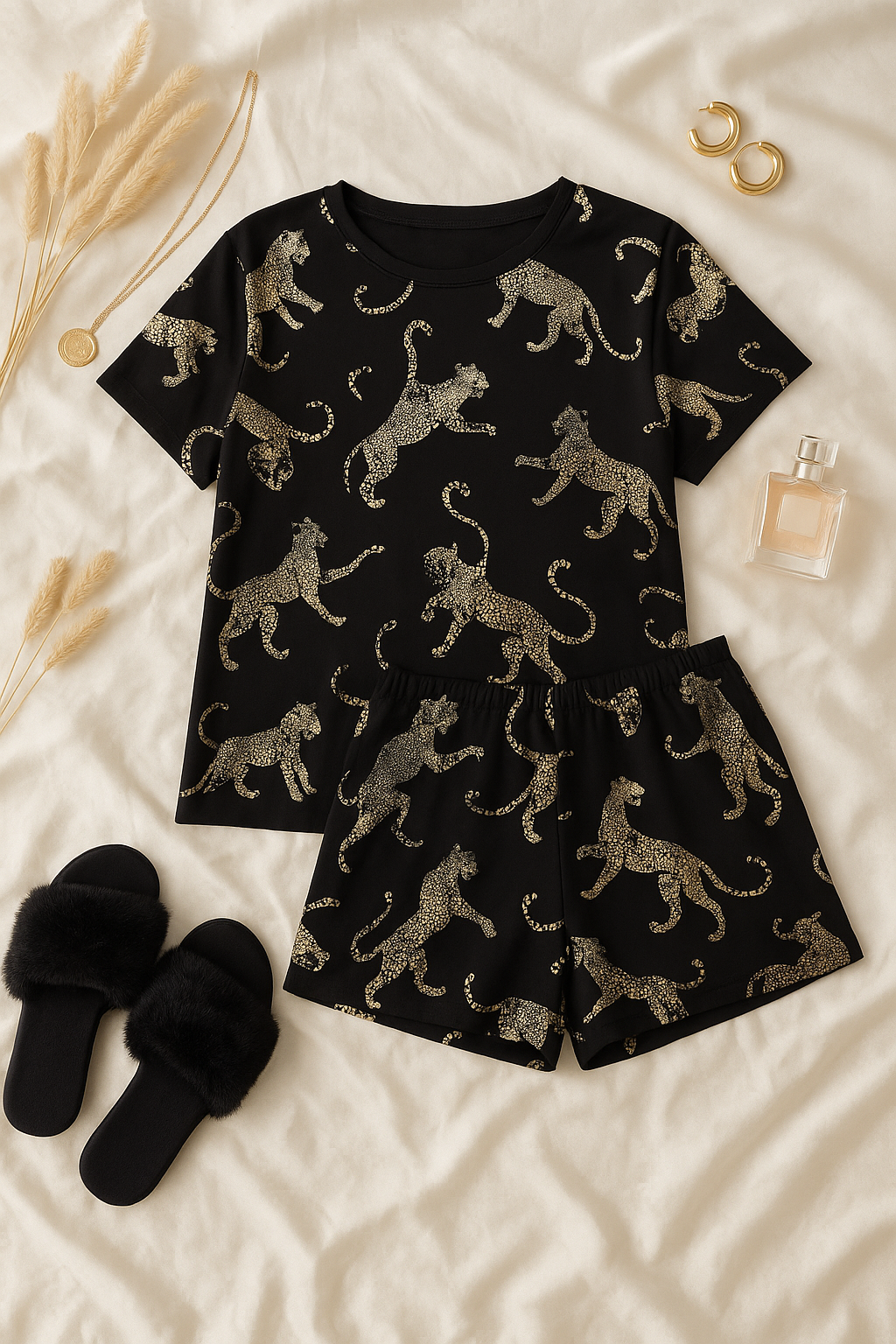 ELEO BASKILI LEOPAR ŞORTLU TAKIM 