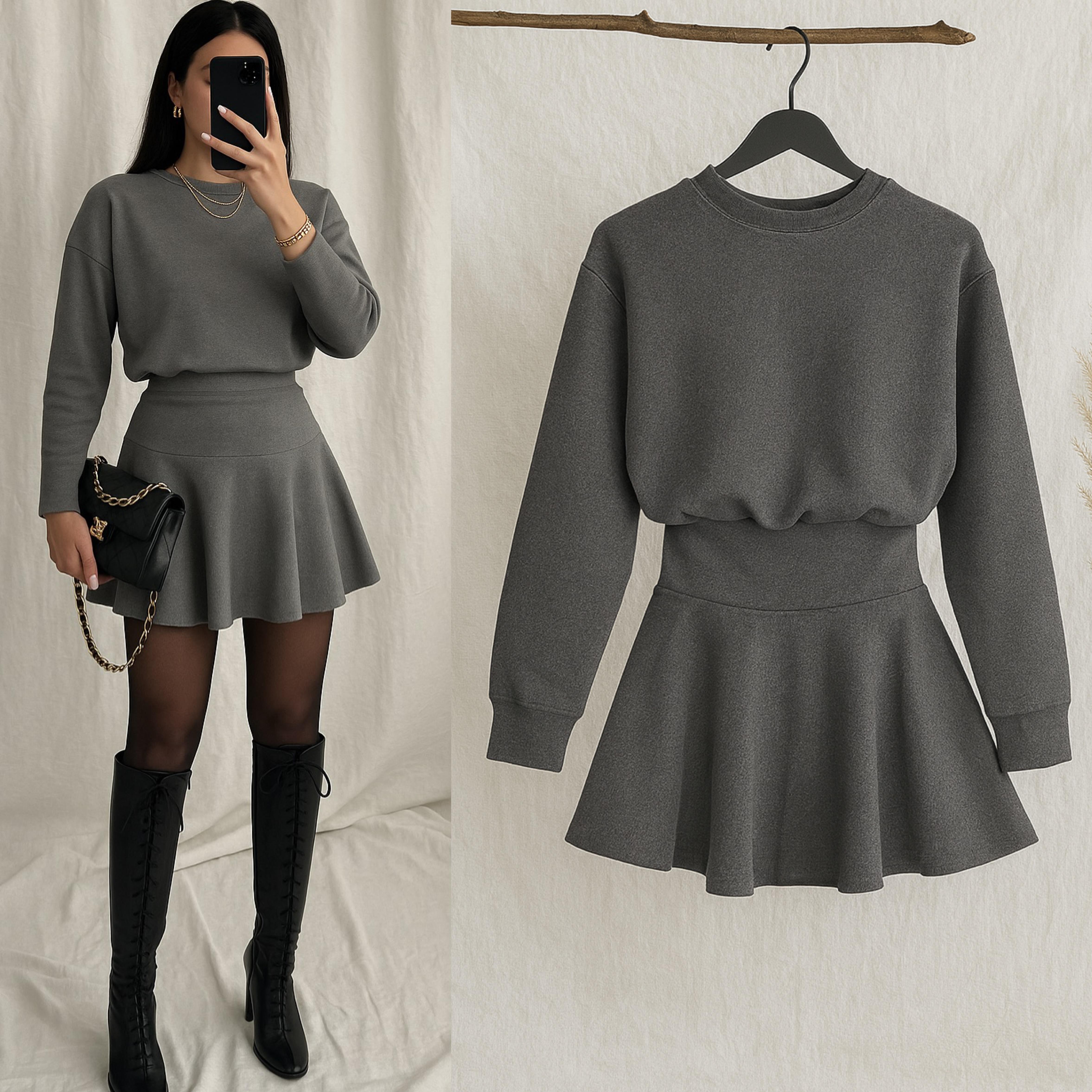 ELISY YUMOŞ TRİKO ELBİSE 