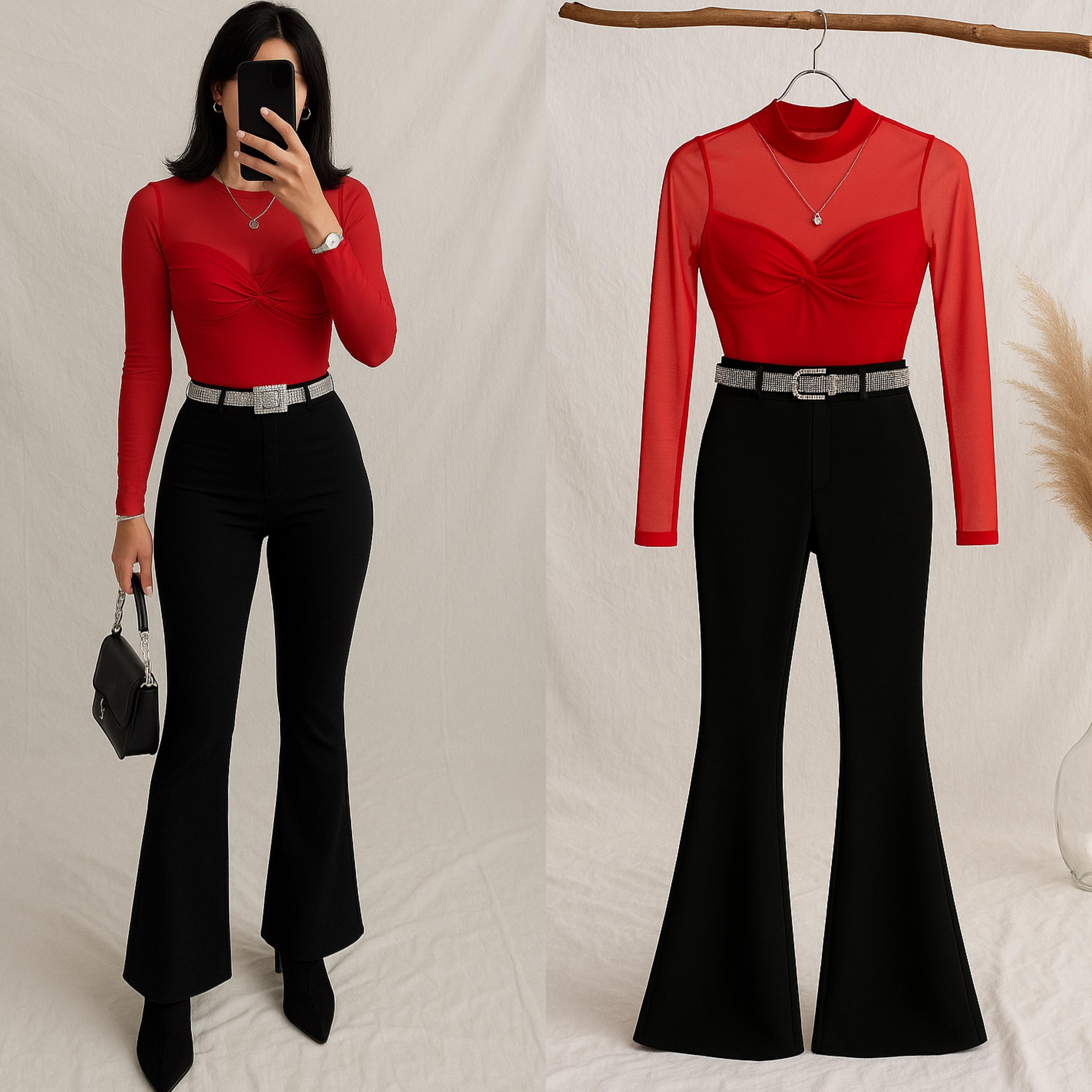 ELY TÜL DETAYLI BLUZ