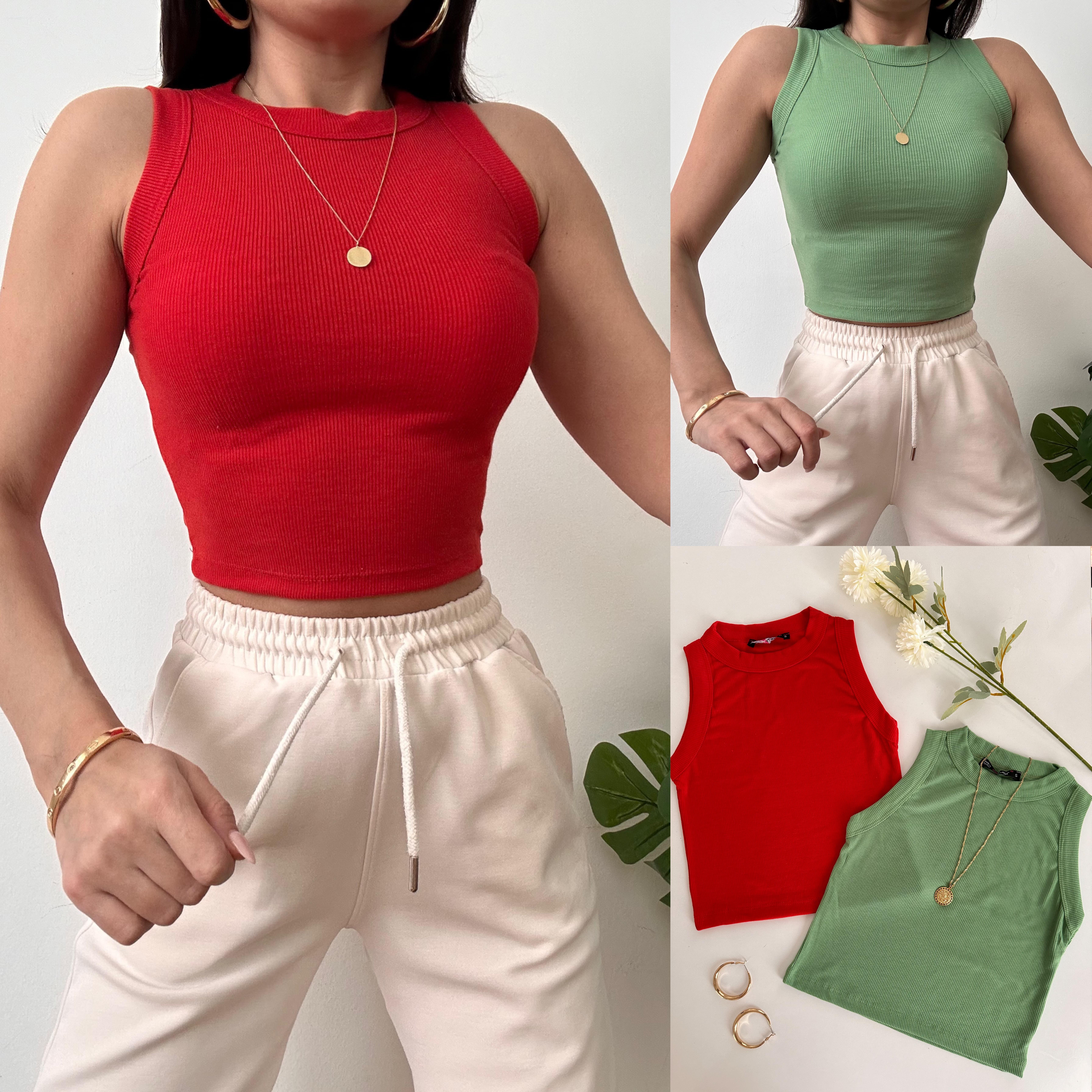 ENYA HALTER YAKA CROP ATLET 