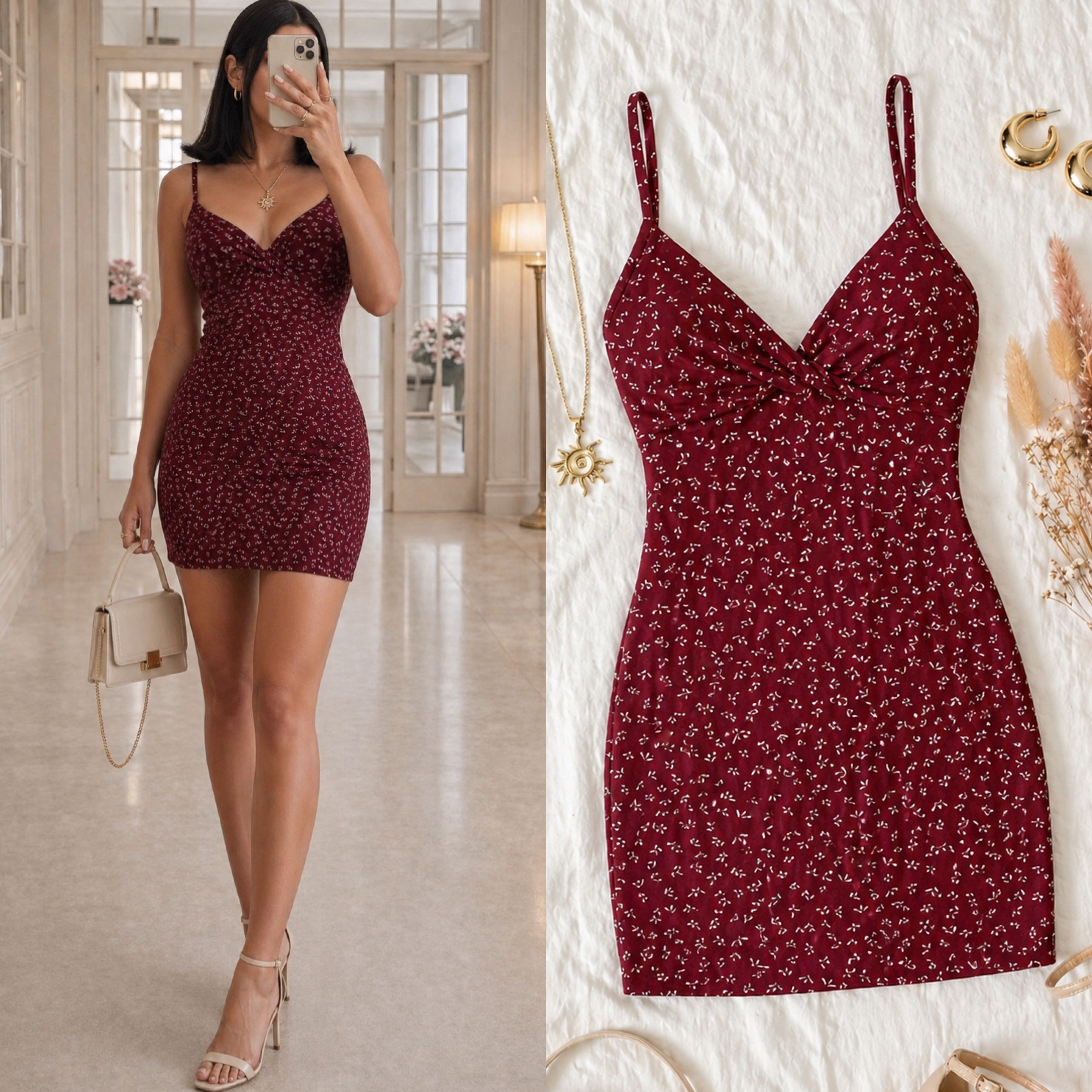 FLW ÇIKARILABİLİR DOLGULU ESNEK ELBİSE