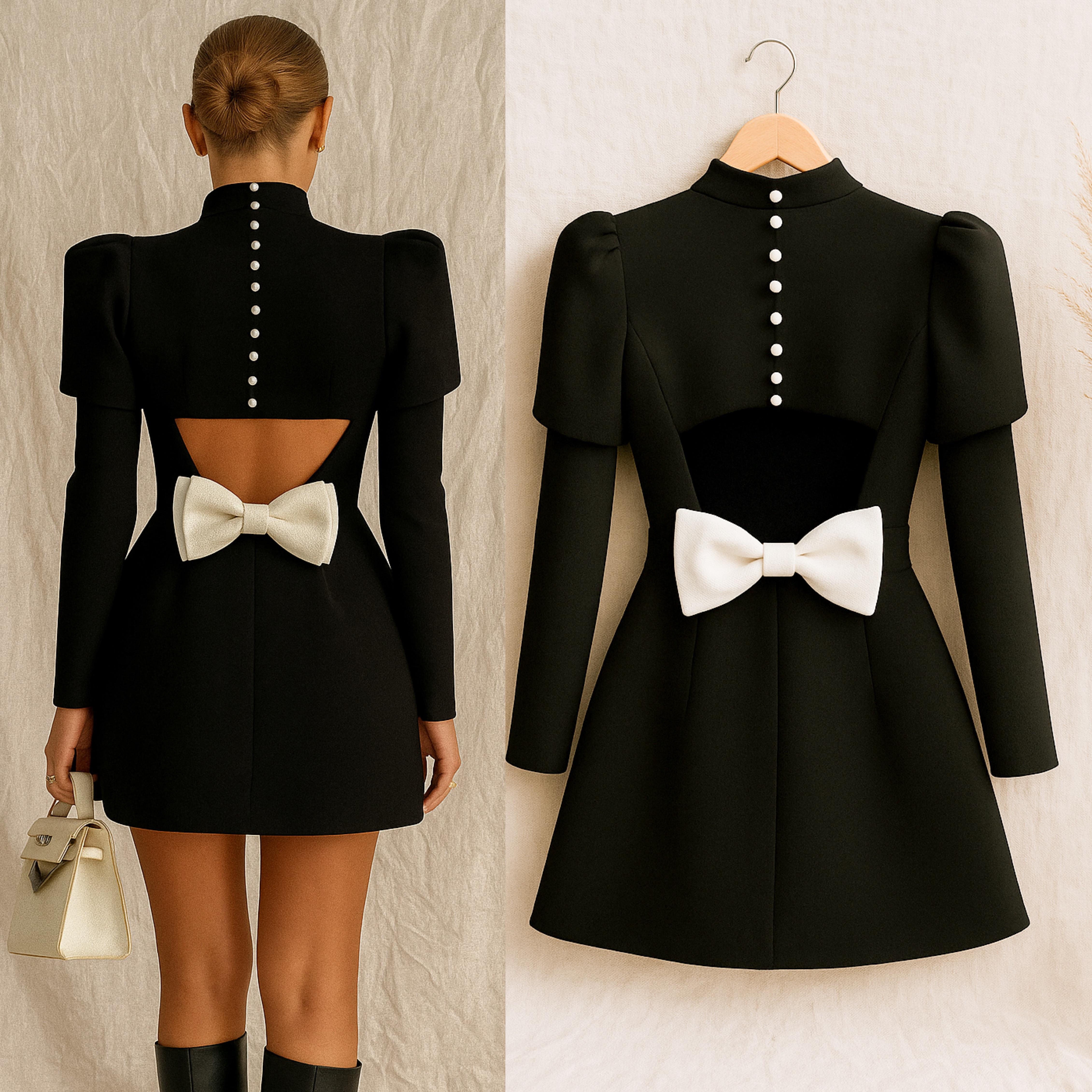 GENNY ÖZEL TASARIM ELBİSE SİYAH