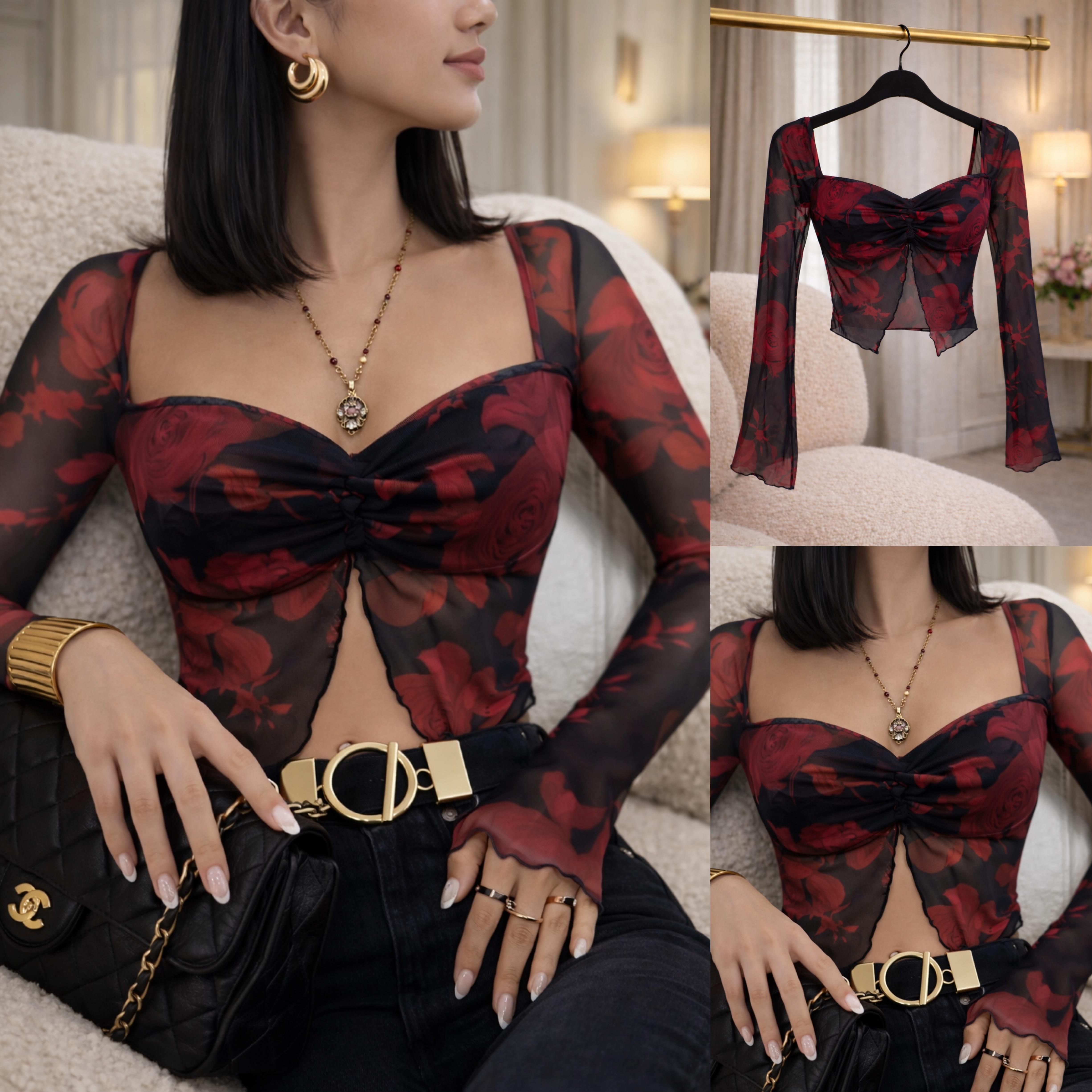 GILIA TÜL ESNEK BLUZ