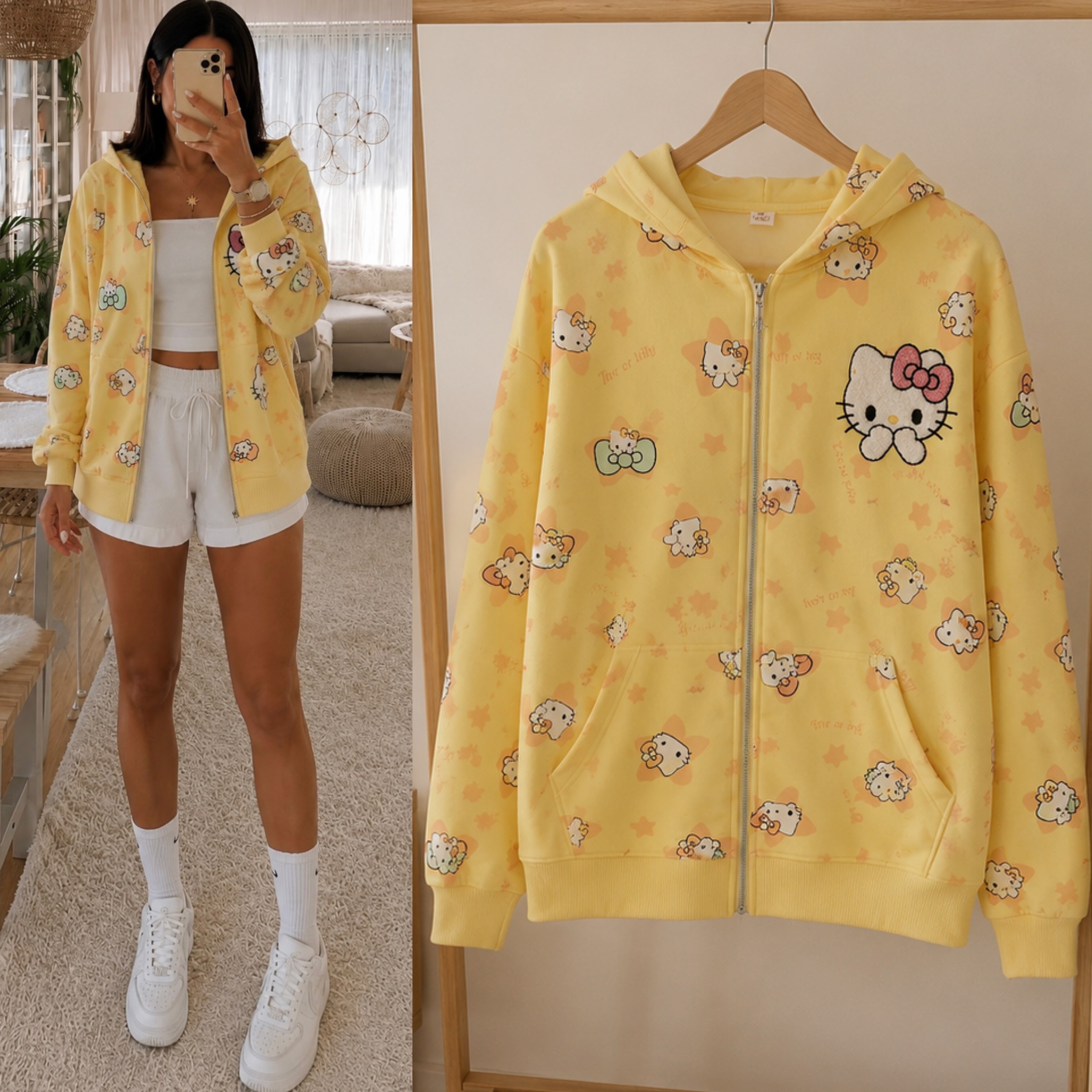 HELLOK BASKILI OVERSİZE SWEATSHIRT
