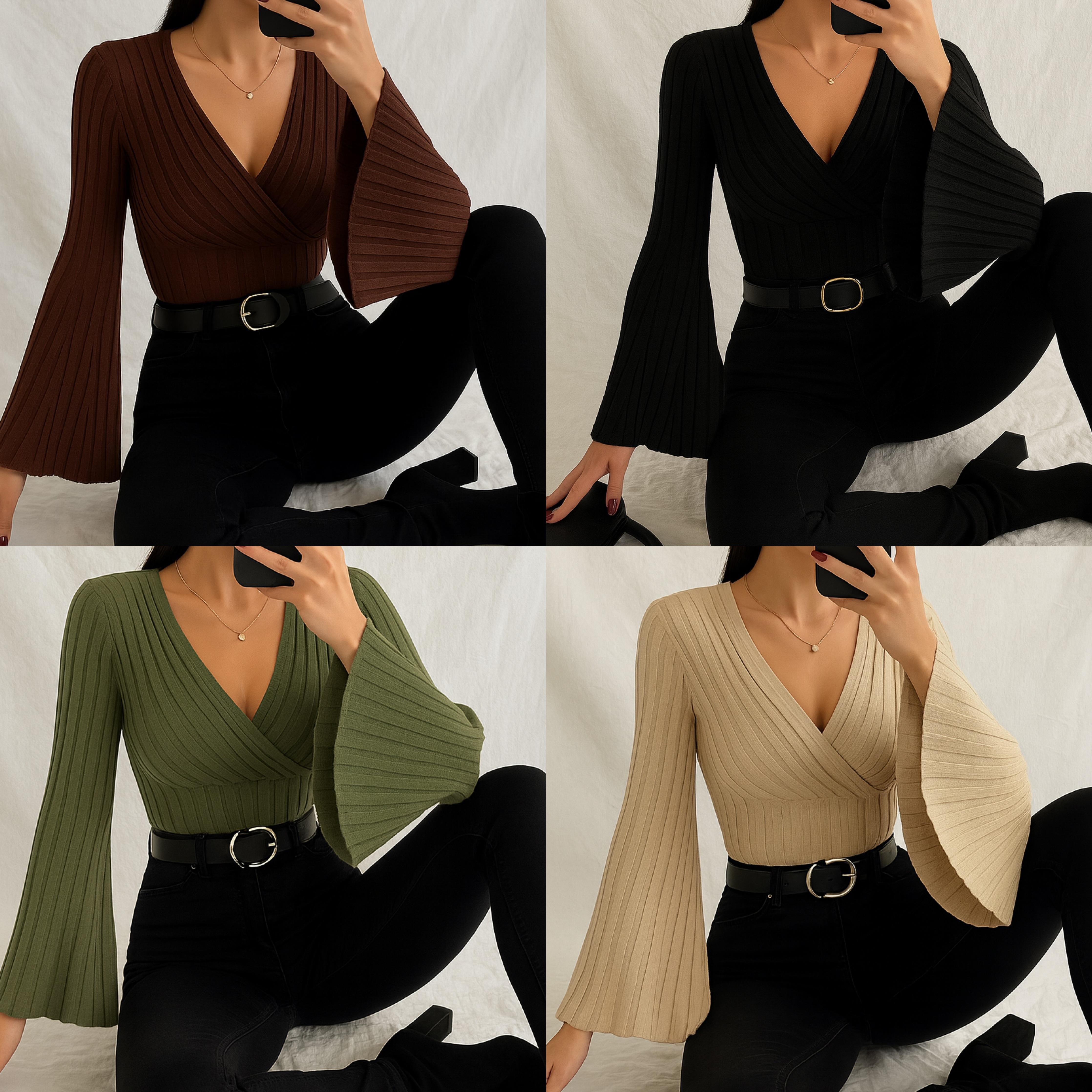 IRENA YUMOŞ TRİKO İSPANYOL KOL BLUZ 