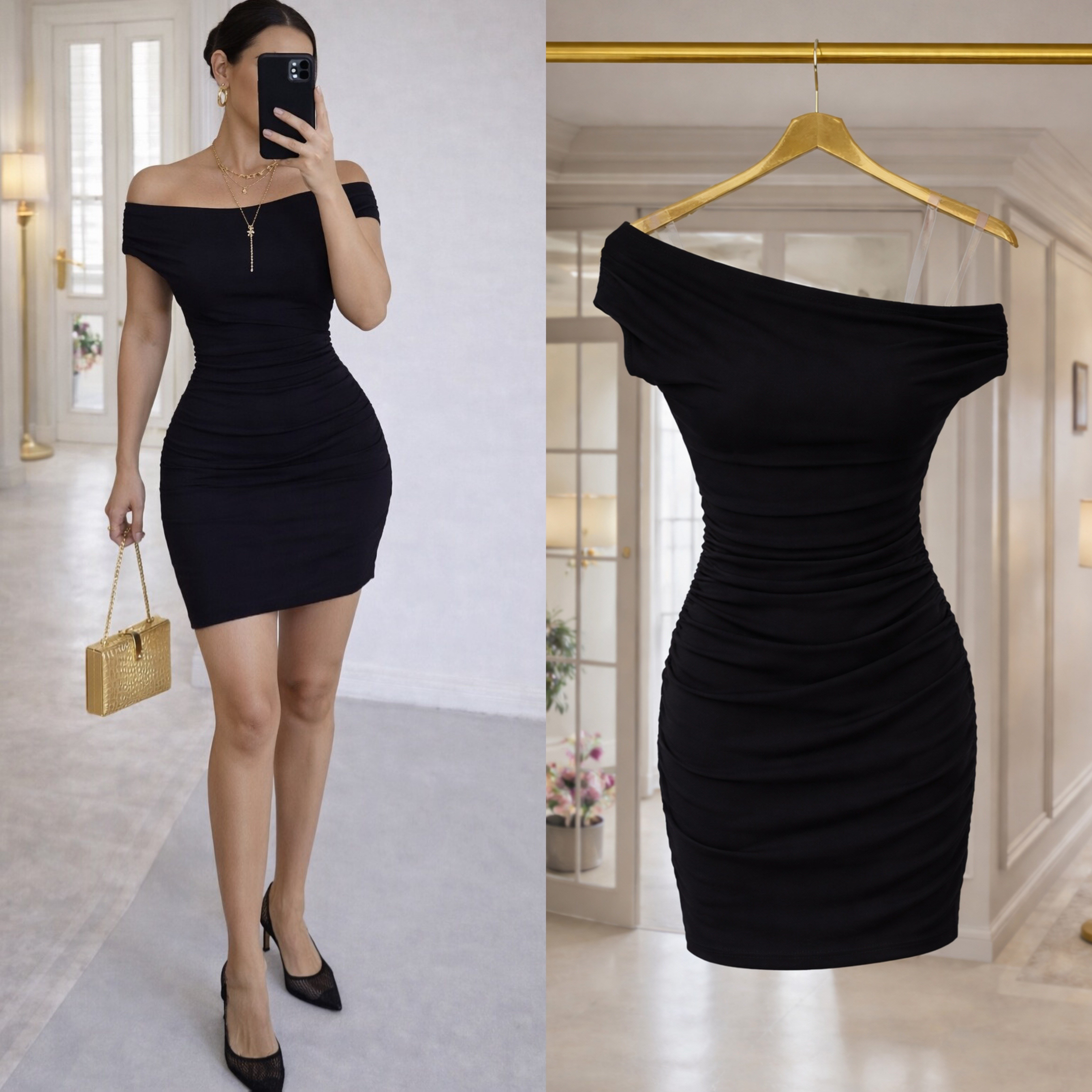 ISLY KAYIK YAKA SANDY ELBİSE