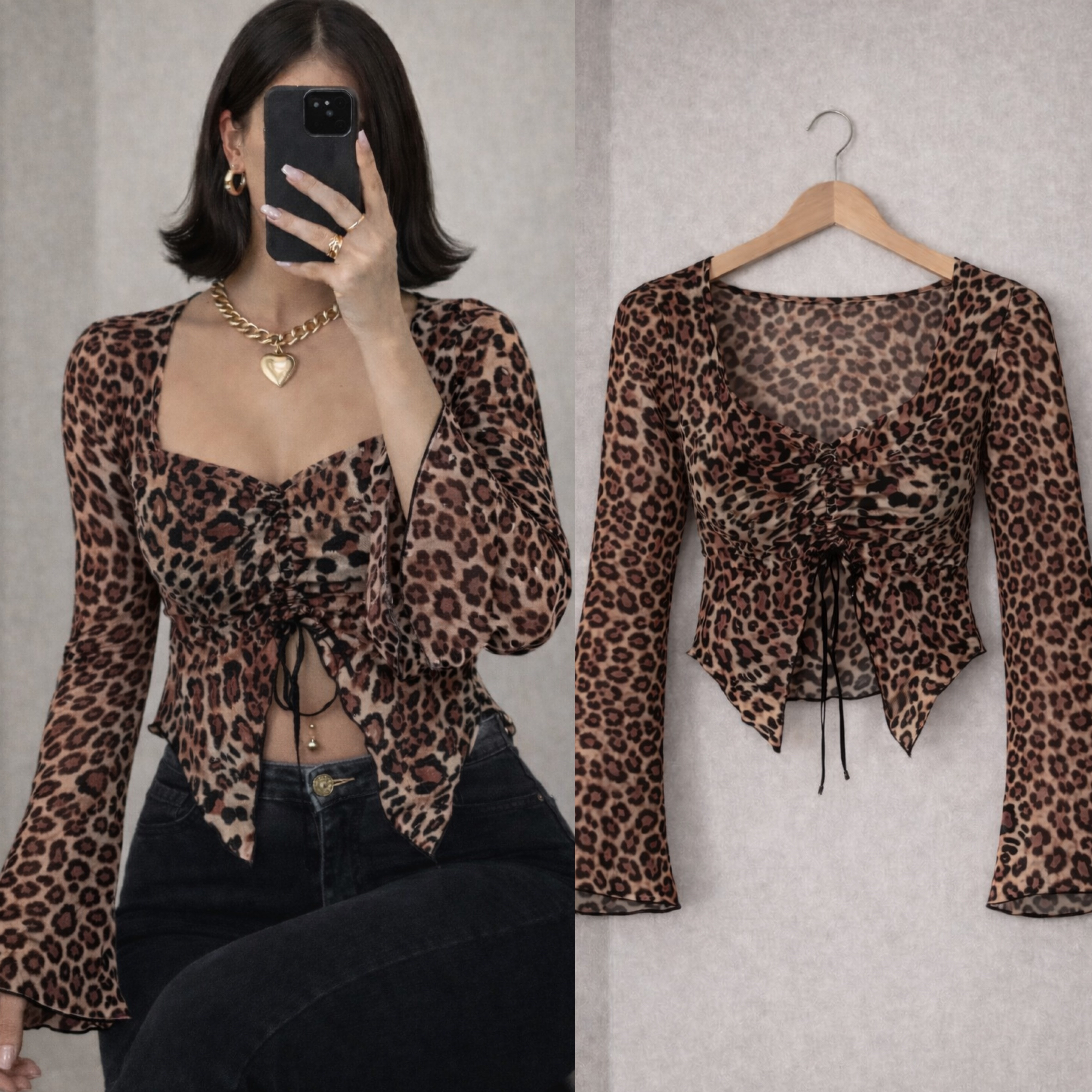 JOSE TÜL DETAYLI BLUZ