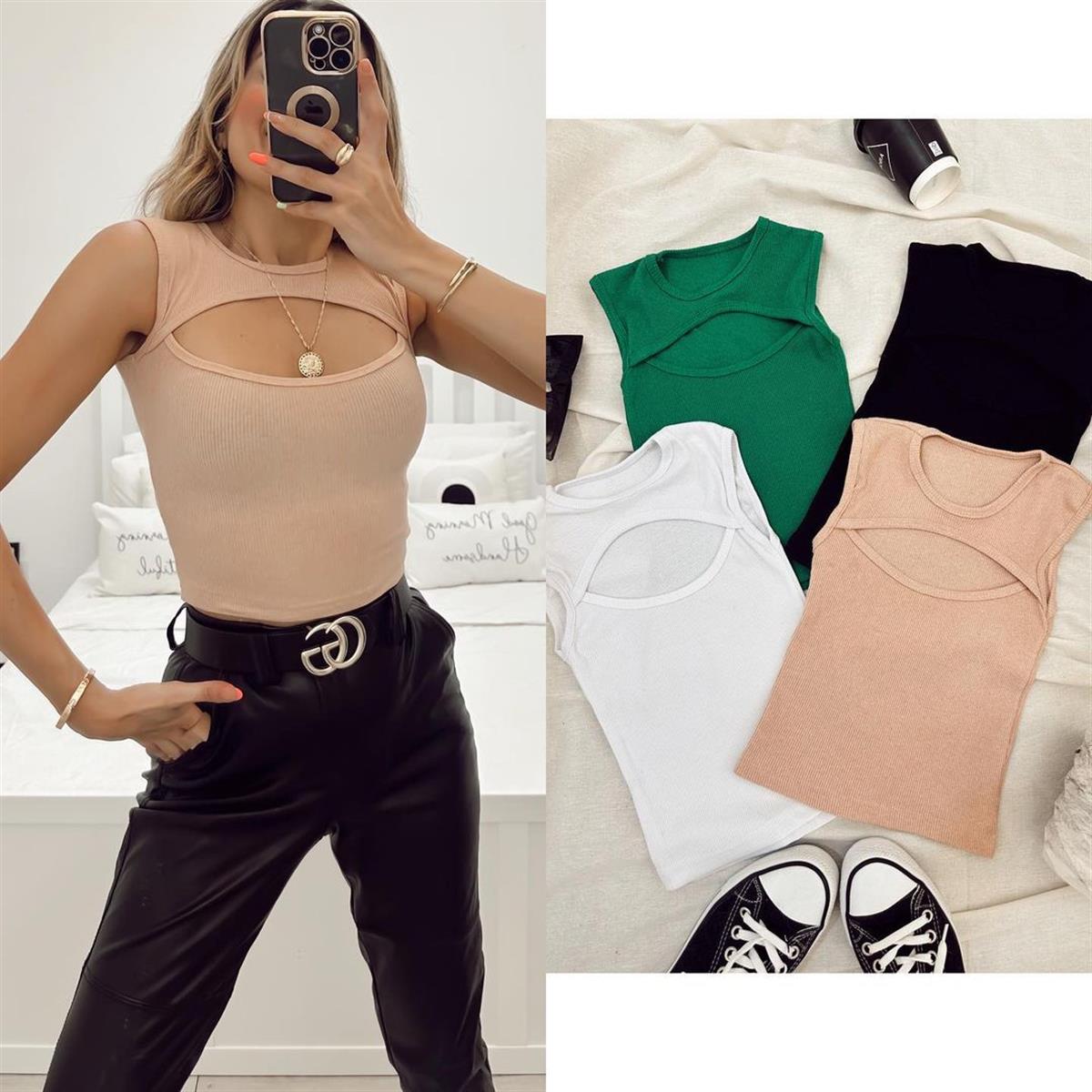 JULIA GÖĞÜS DEKOLTELİ BLUZ 