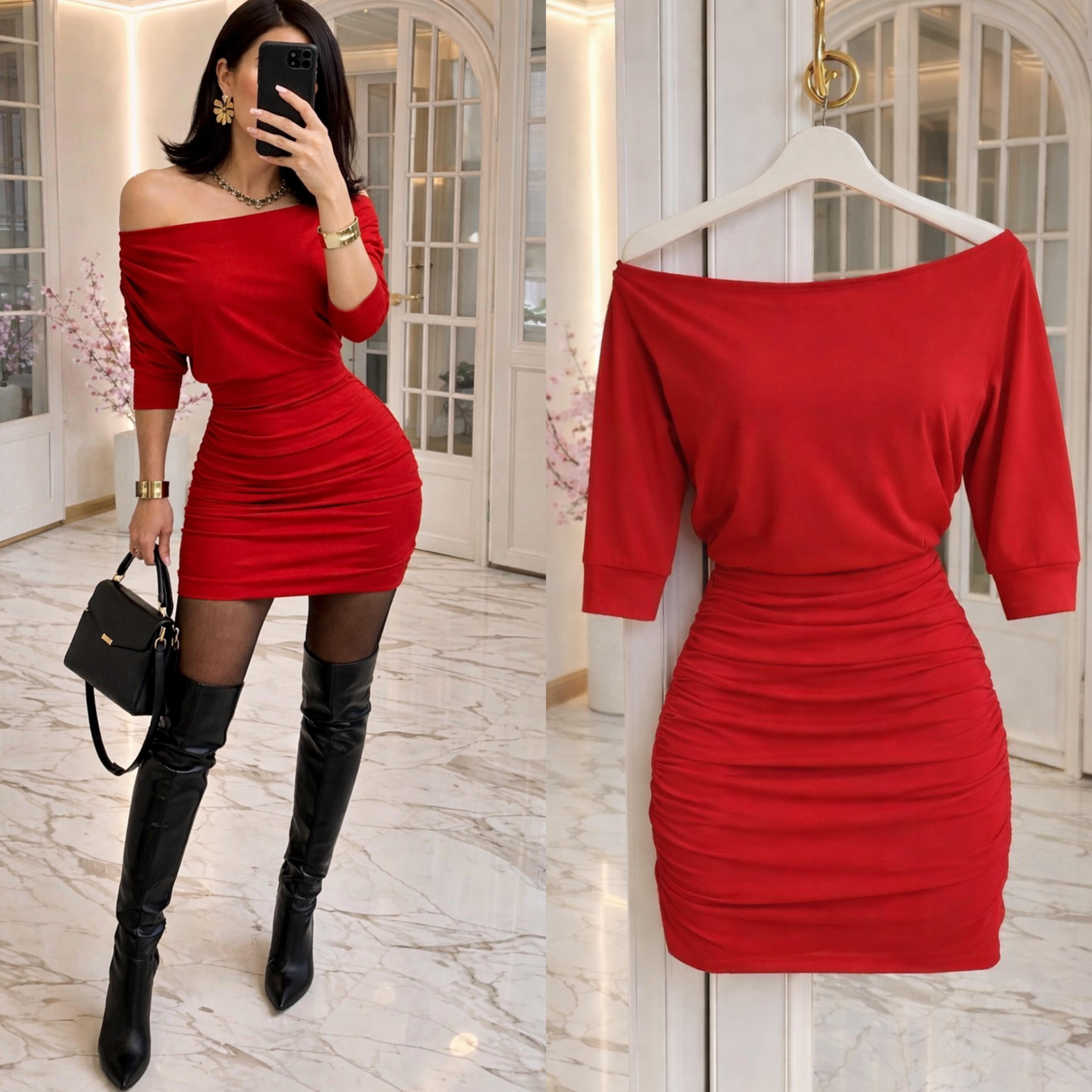 KAREN SANDY KAYIK YAKA ELBİSE