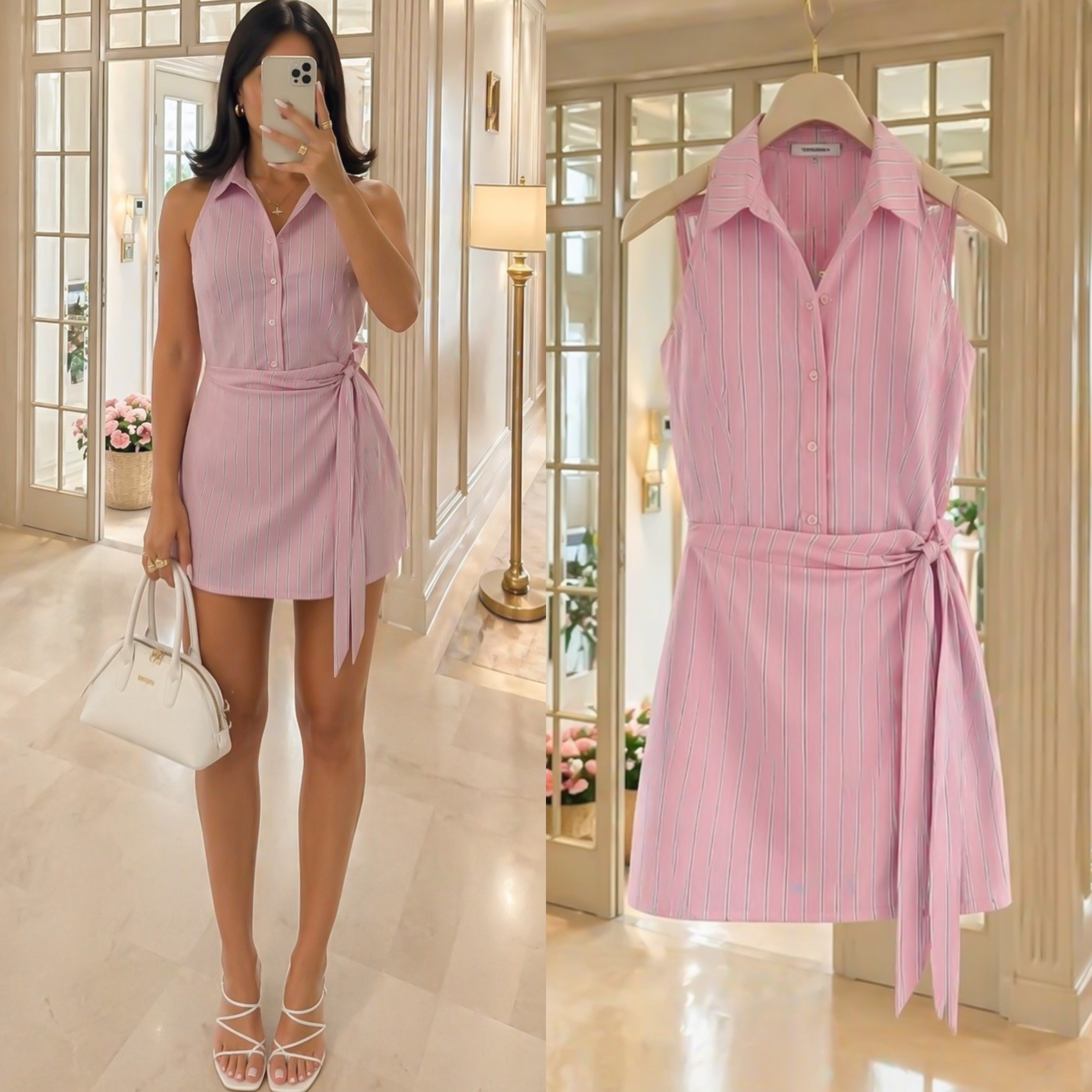 KILNA ÇİZGİLİ GÖMLEK ELBİSE