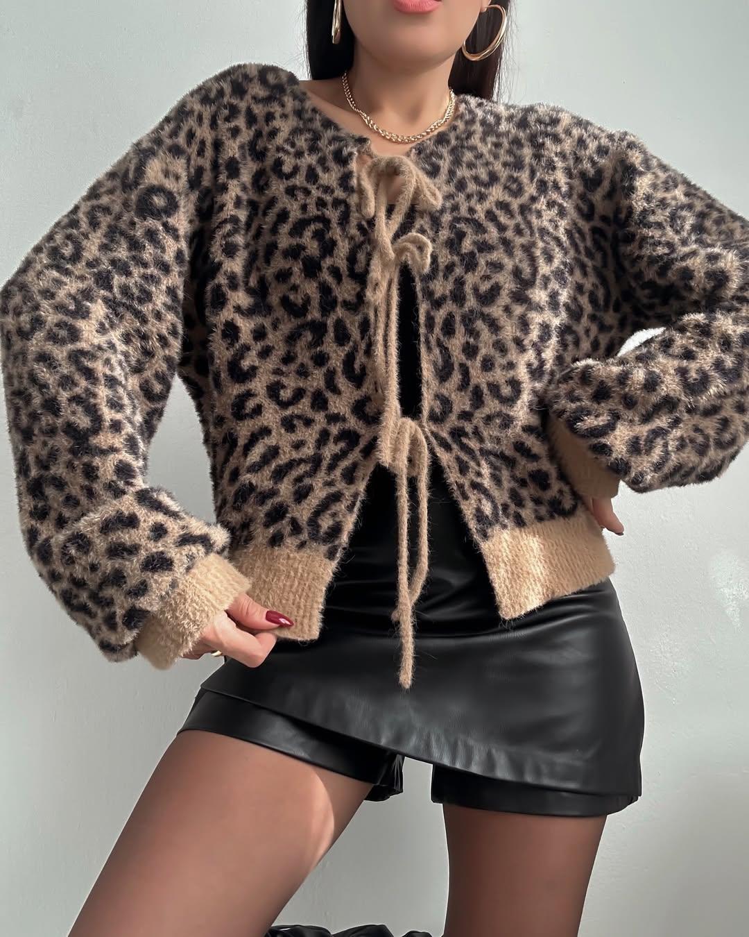 LERINA YUMOŞ LEOPAR BAĞLAMALI HIRKA 