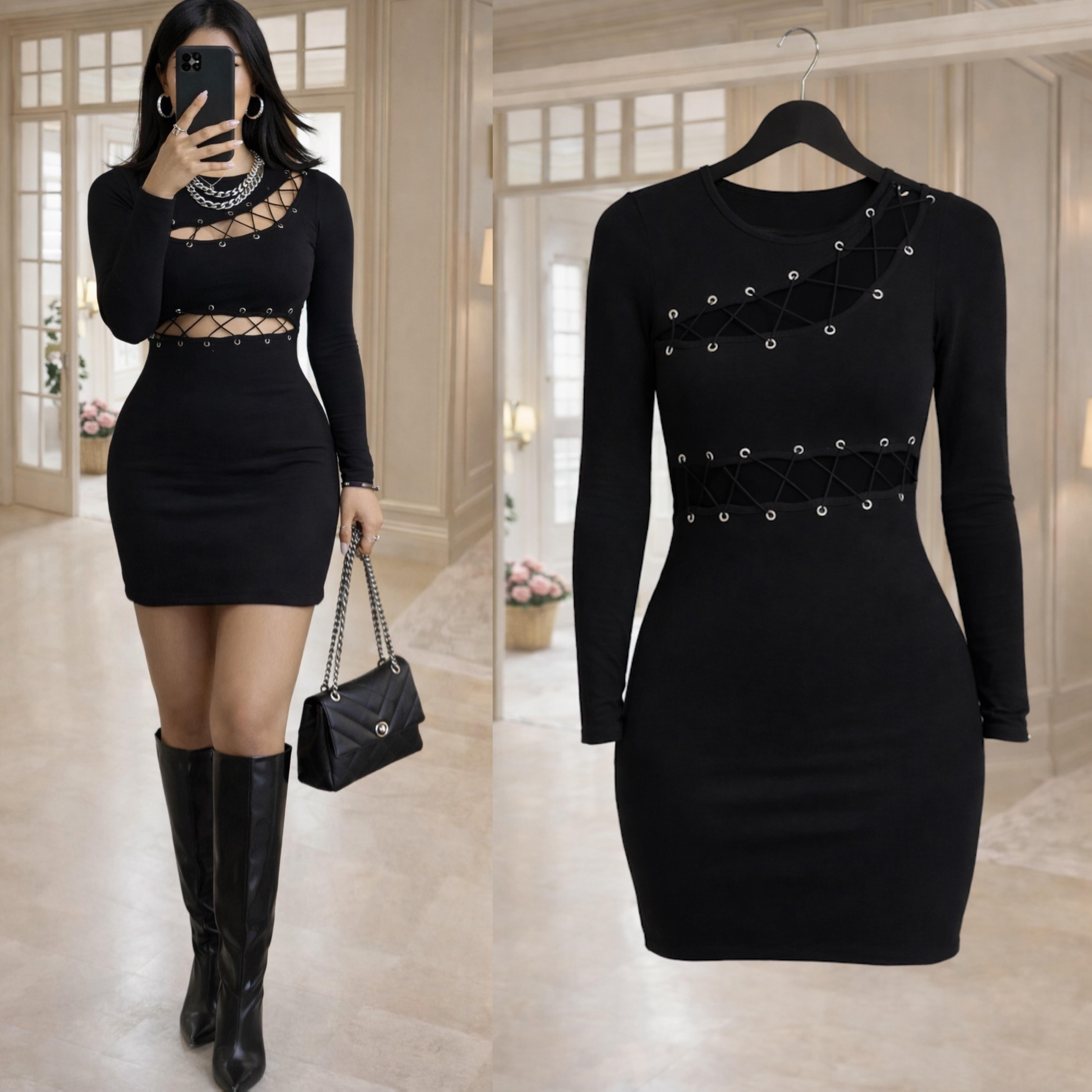 LILIA BAĞCIK DETAYLI ELBİSE