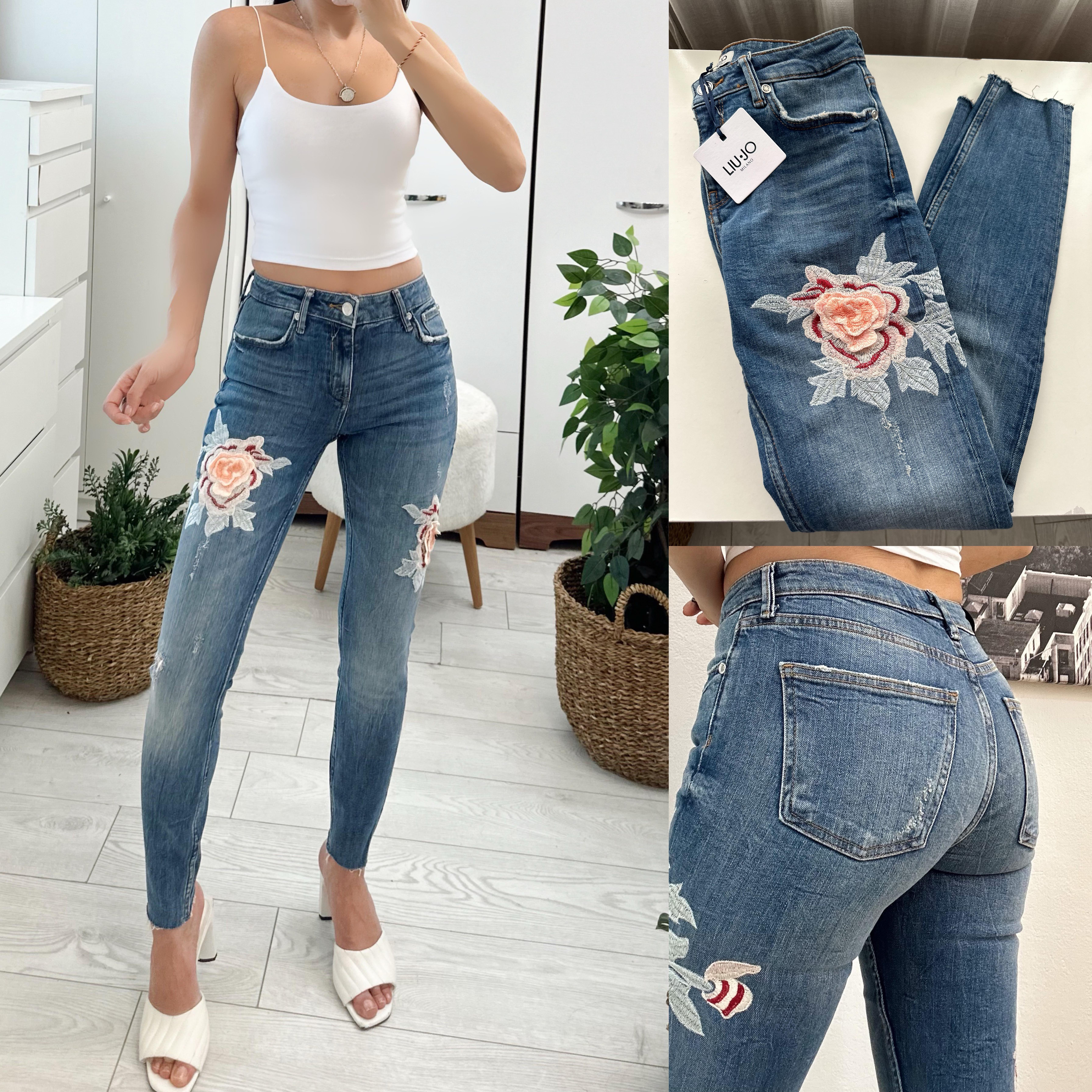 LJO ORİJİNAL MARKA NAKIŞLI SKINNY JEAN