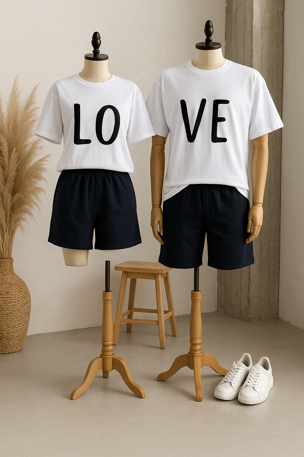 LOVE SEVGİLİ TSHİRT ŞORT TAKIM İKİLİ SET