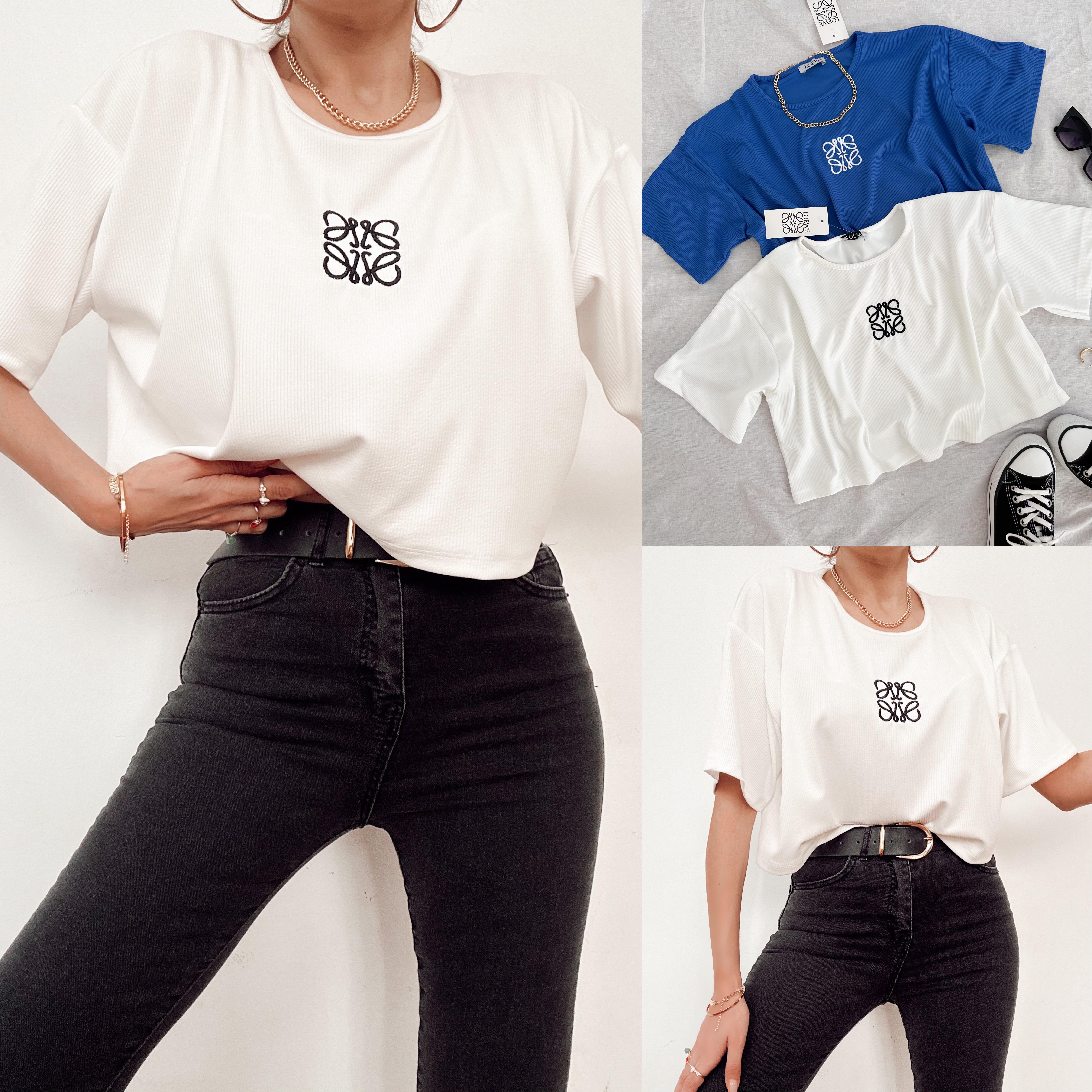 LWE OVERSIZE CROP FİTİLLİ TSHIRT