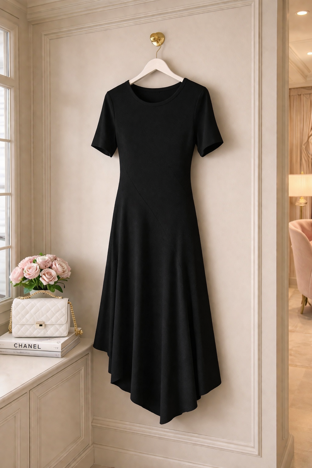 LYNN ASİMETRİK ESNEK ELBİSE