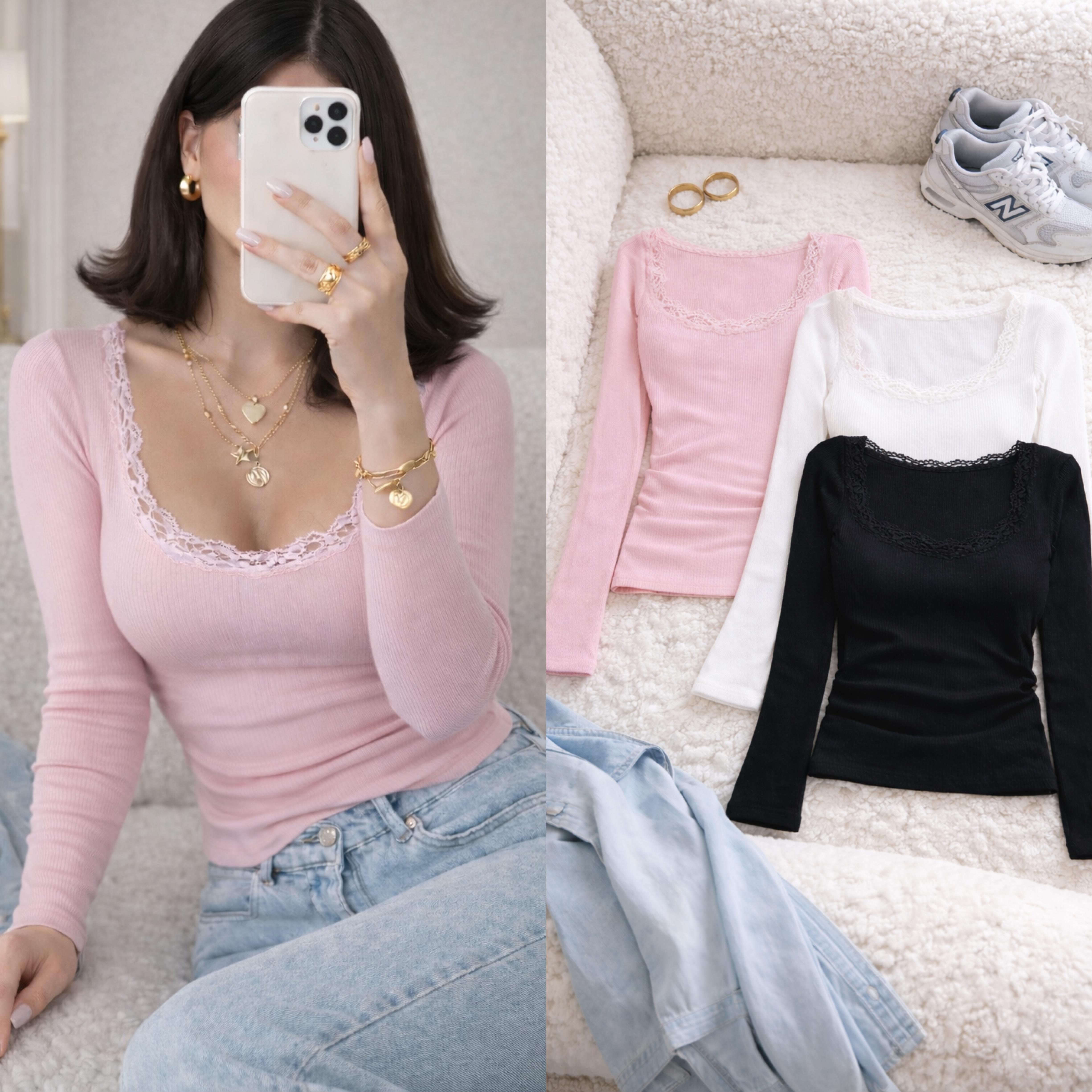 MAISE DANTEL DETAYLI FİTİLLİ BLUZ