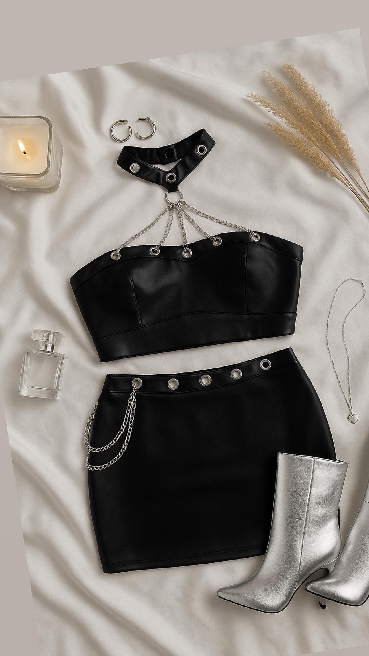 MARTHA DERİ ZİNCİRLİ TAKIM