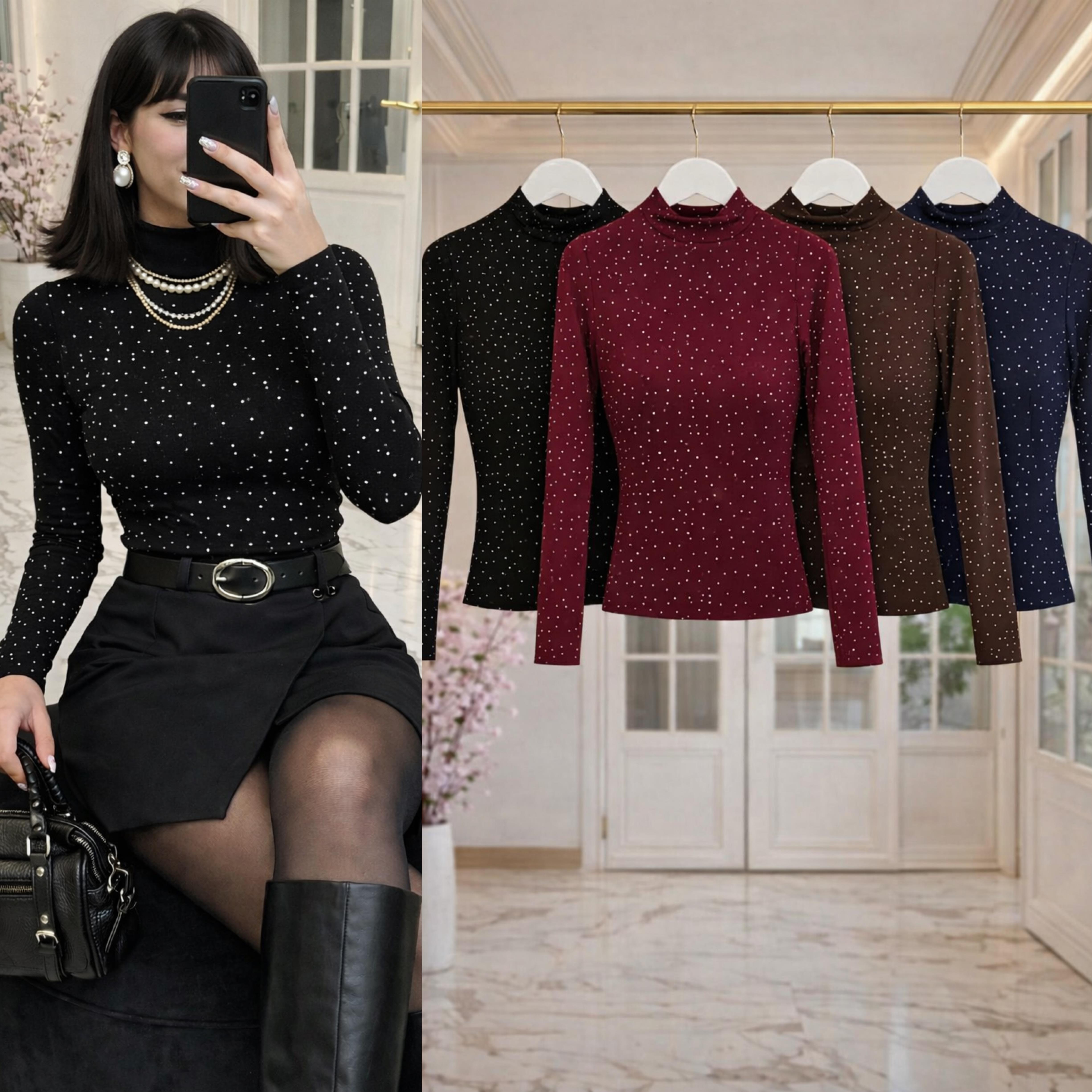 MERLY DÜŞMEZ TAŞLI SANDY BLUZ