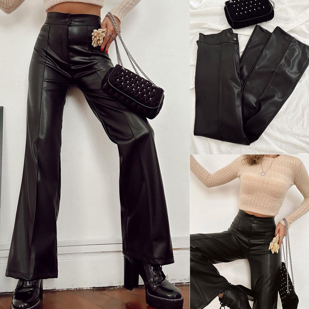 MIA STRAIGHT FIT DERİ PANTOLON 