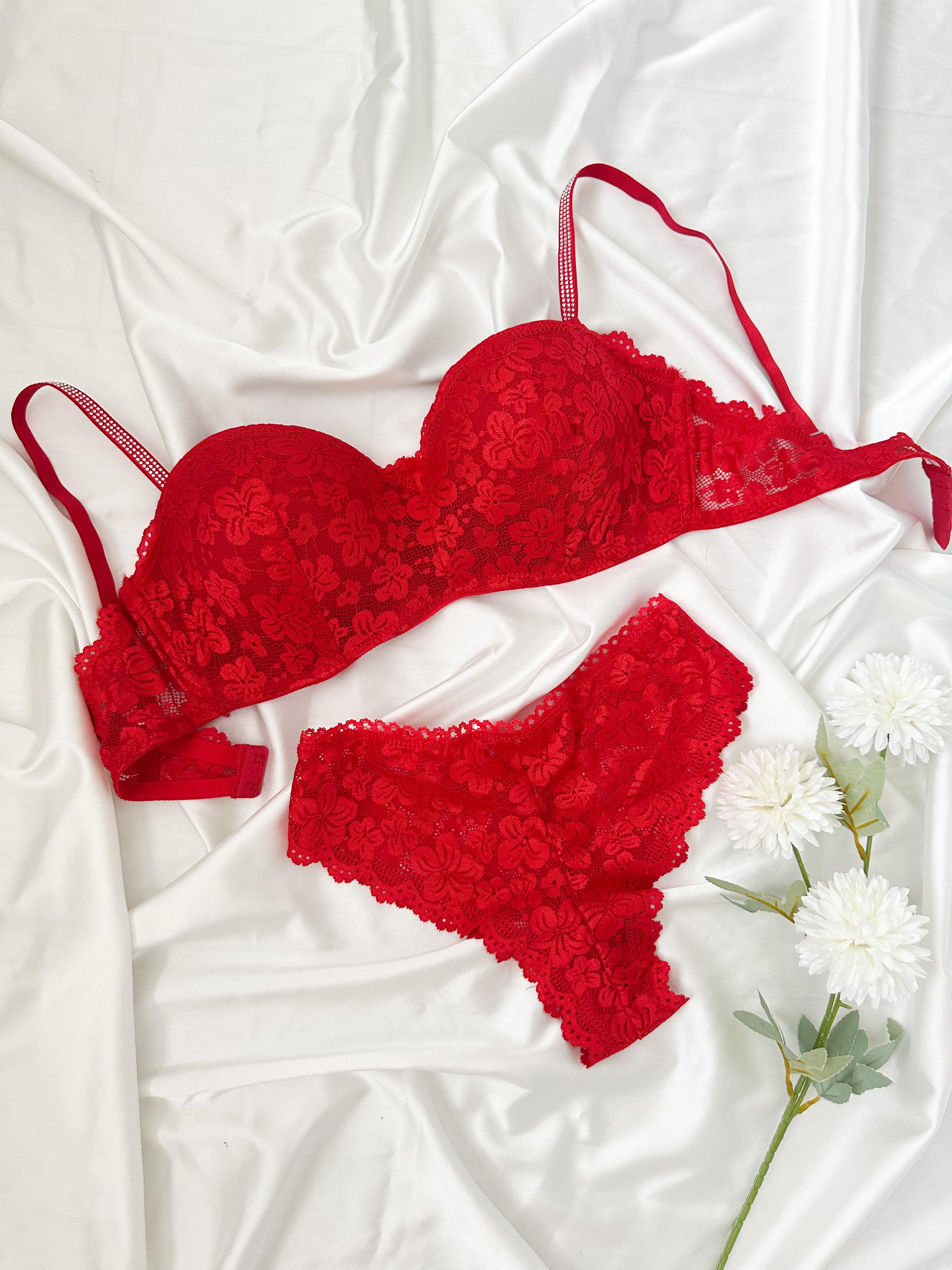 MILEY ÇIKARILABİLİR ASKILI  DOLGUSUZ İÇ ÇAMAŞIRI TAKIMI KIRMIZI