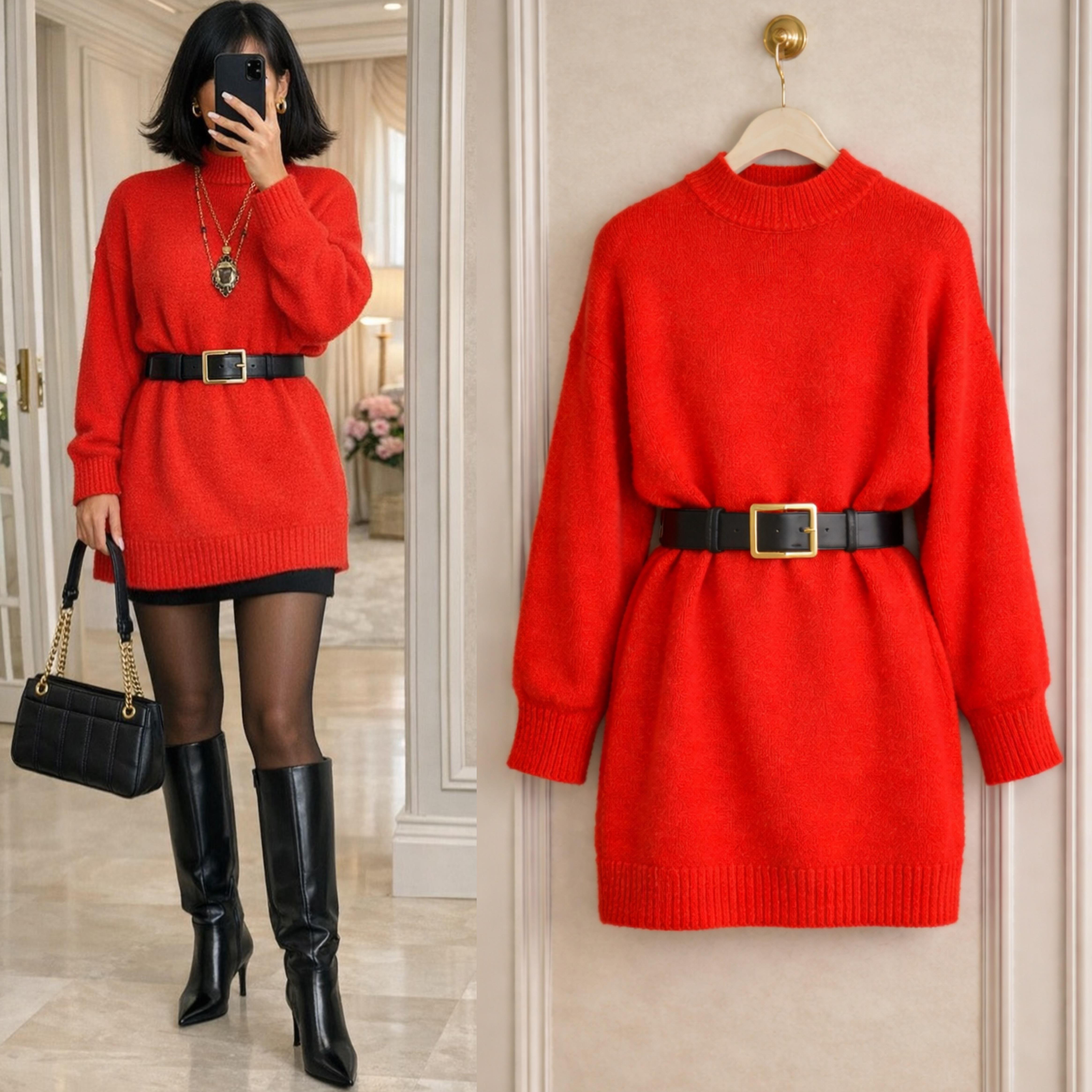 MOLENA ÇIKARILABİLİR KEMERLİ TUNİK KAZAK