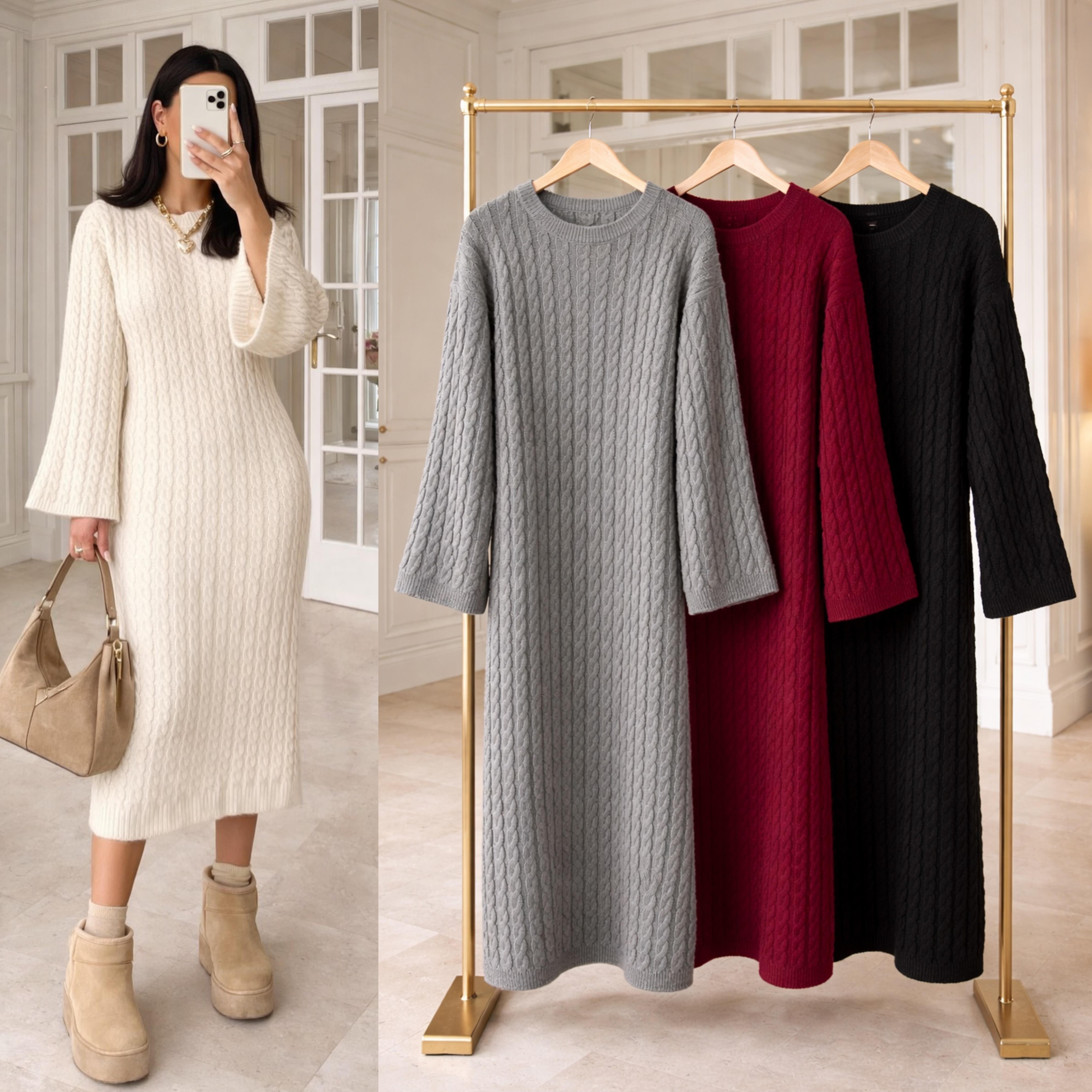 MONA MAXI TRİKO ELBİSE