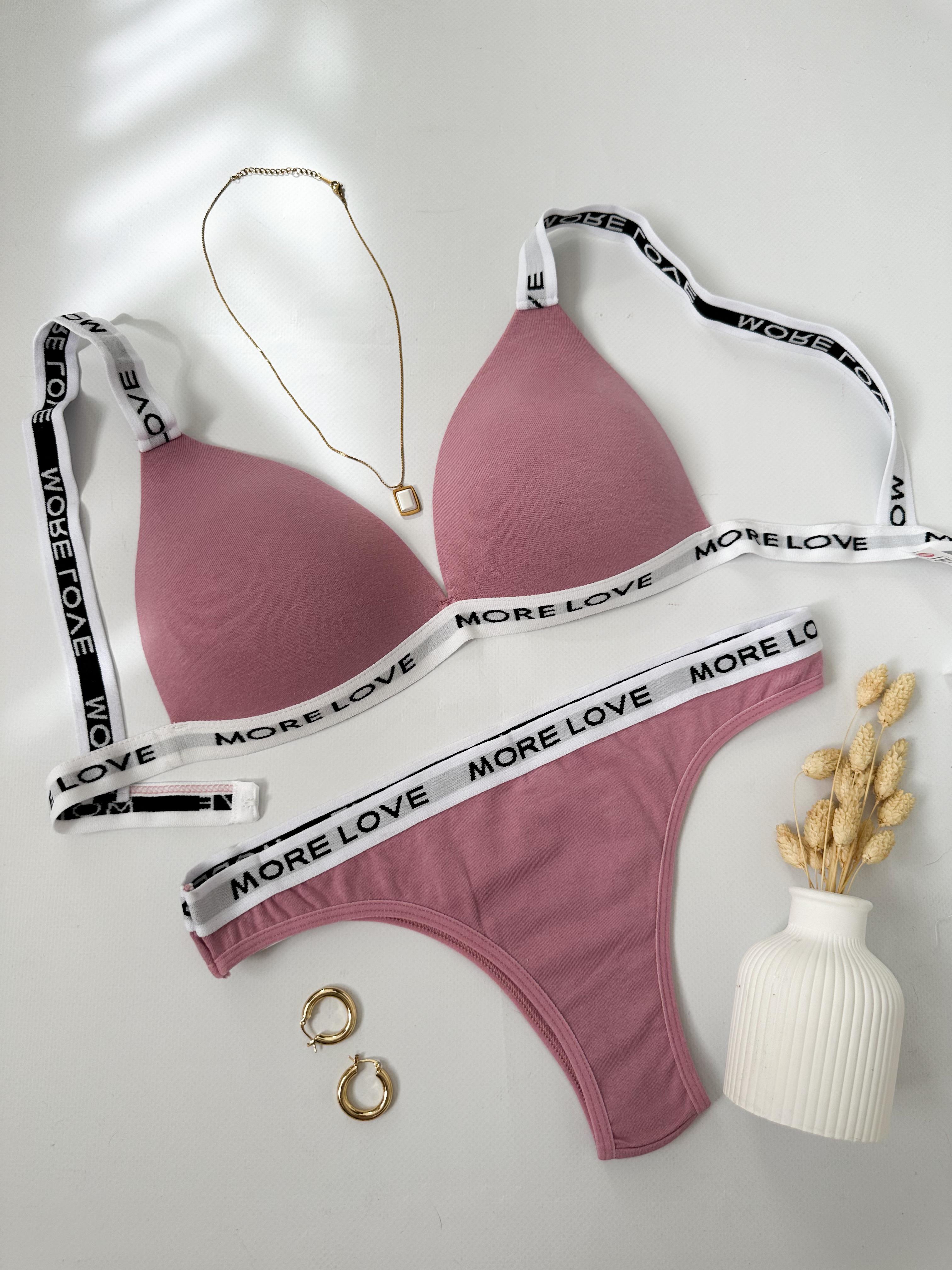 MORE LOVE DOLGULU PUSH UP İÇ ÇAMAŞIRI TAKIM GÜLKURUSU 