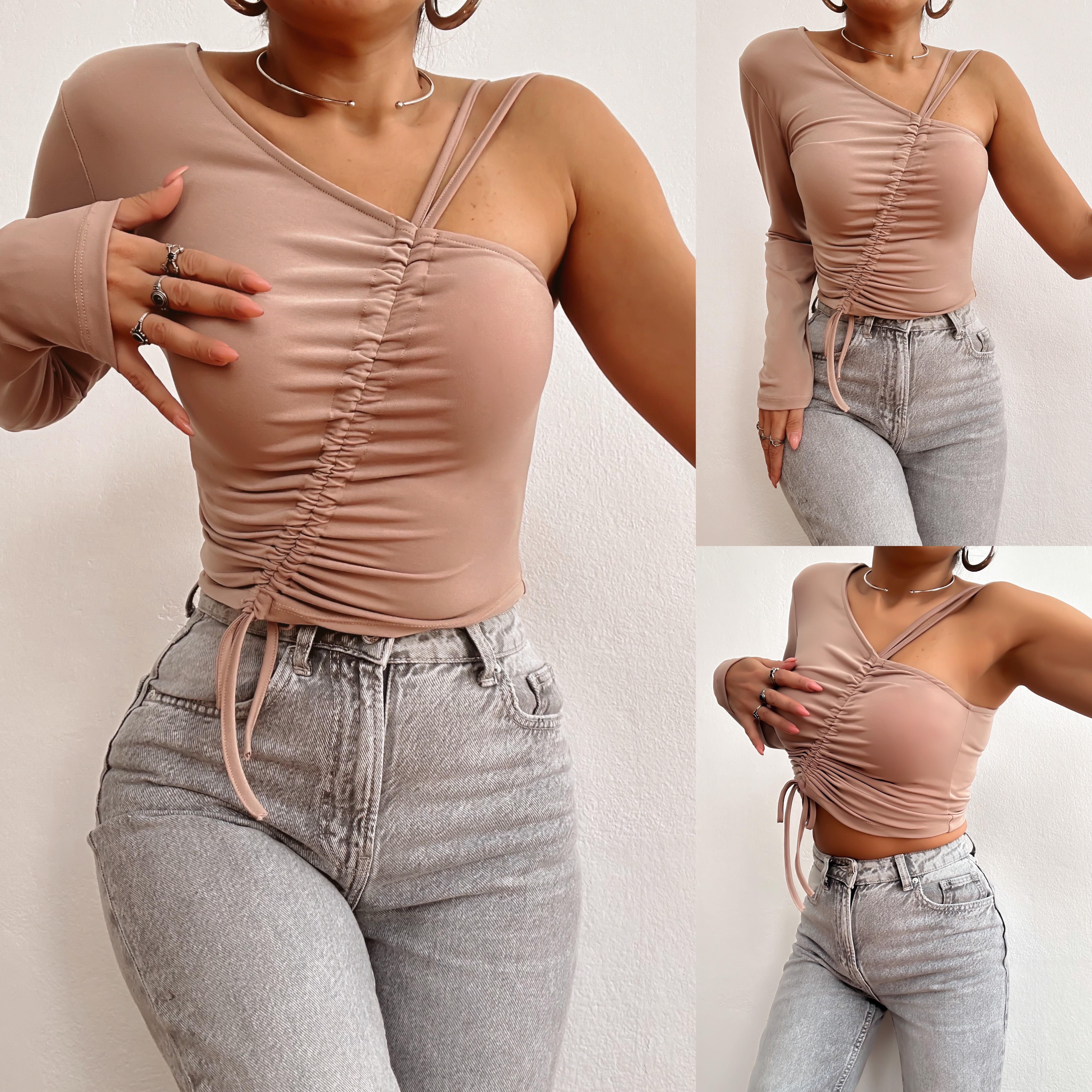 NANCY BÜZGÜLÜ SANDY BLUZ VİZON