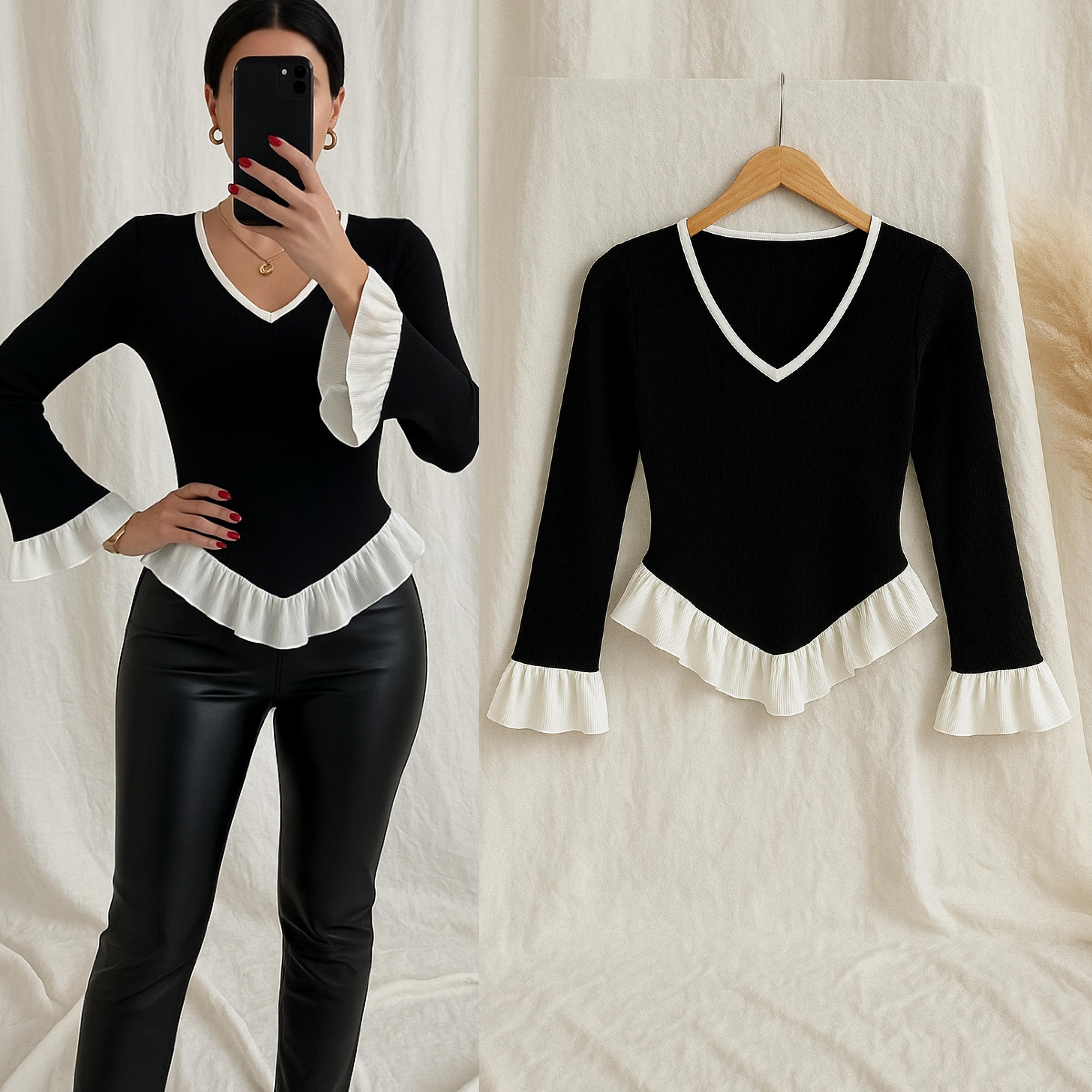 NINA FIRFIR DETAYLI BLUZ