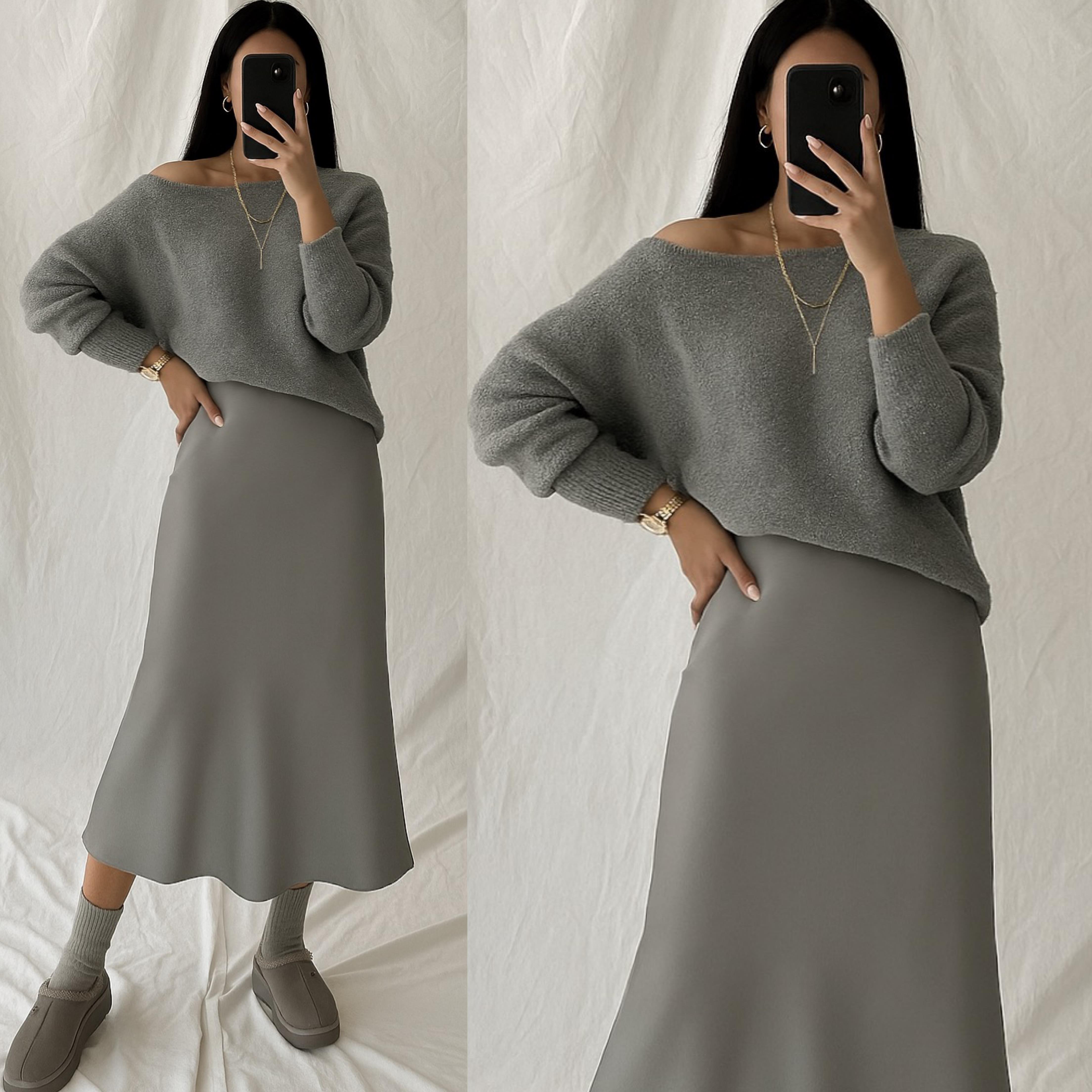 NOLA OVERSIZE KAZAK GRİ