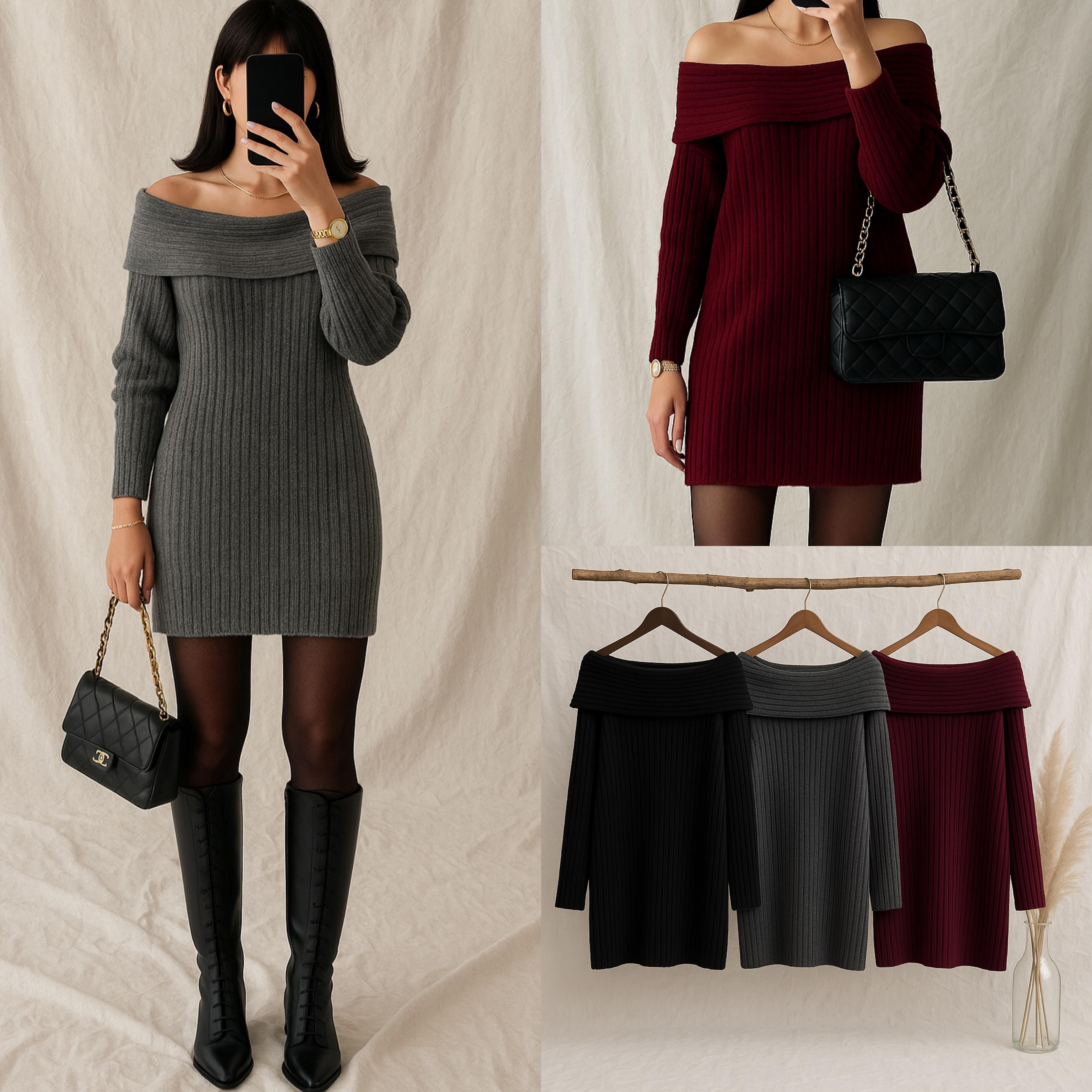 NORY KAYIK YAKA TRİKO ELBİSE