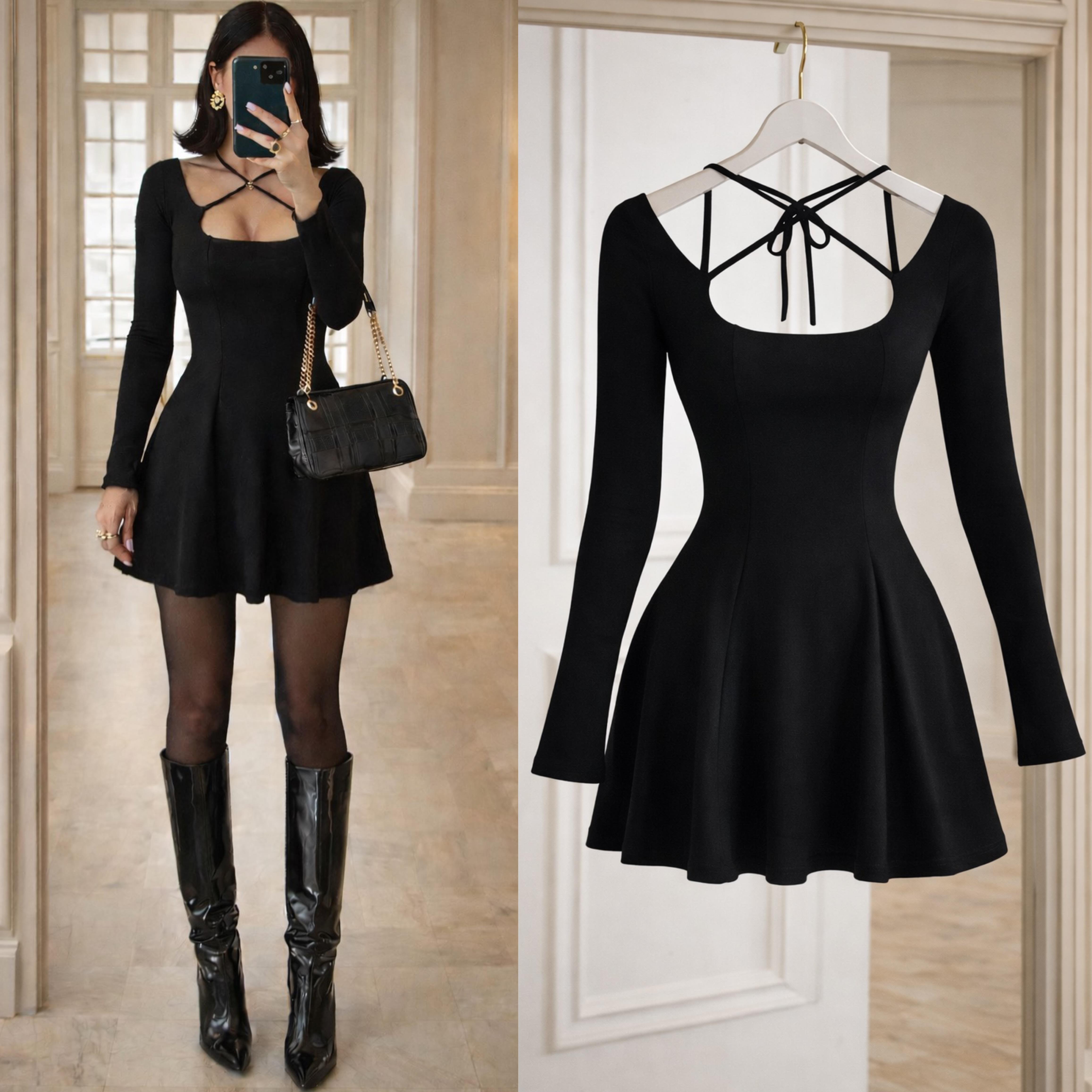 NOWY BAĞLAMALI SANDY ELBİSE