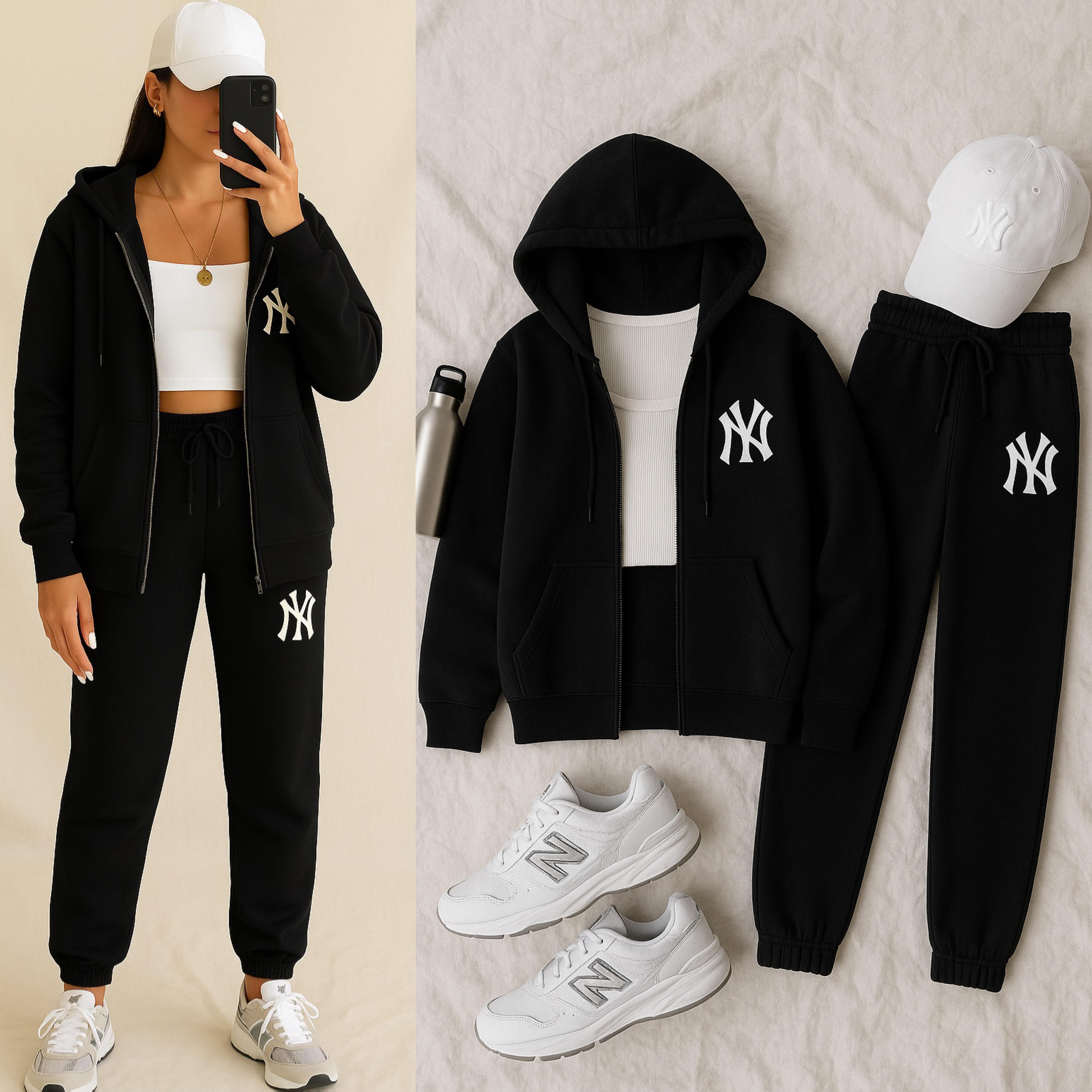 NY OVERSİZE SWEATSHIRT ALT EŞOFMAN TAKIMI