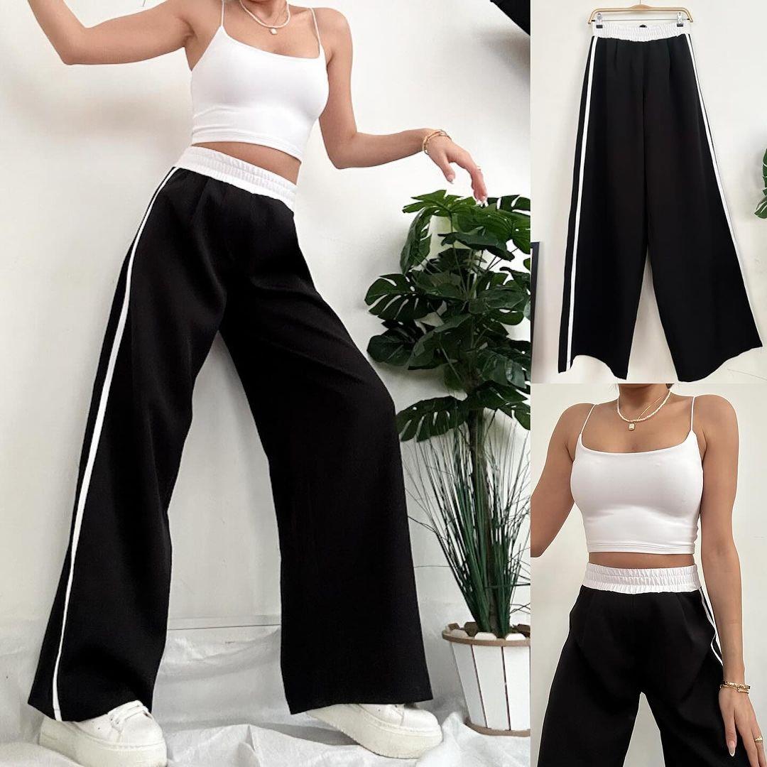 OLIDA ŞERİTLİ TENSEL PANTOLON