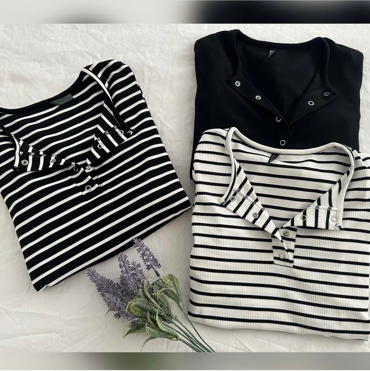 ORENA ÇITÇITLI ÇİZGİLİ BLUZ 