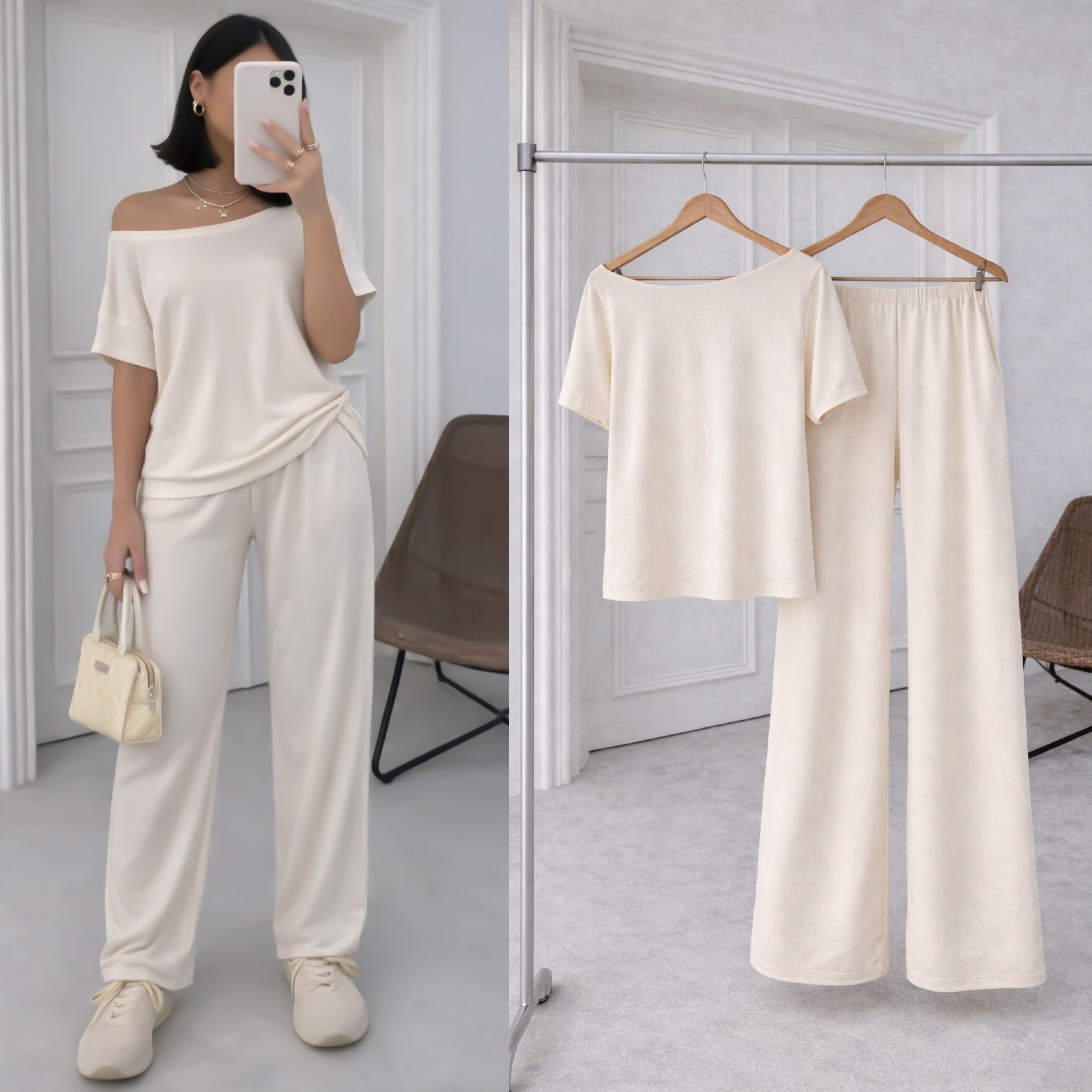 OSVE MODAL CEPLİ KUMAŞ İKİLİ TAKIM